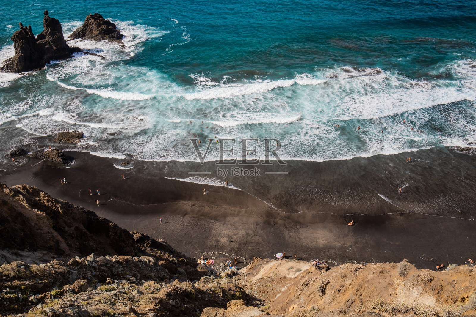 黑沙滩照片摄影图片