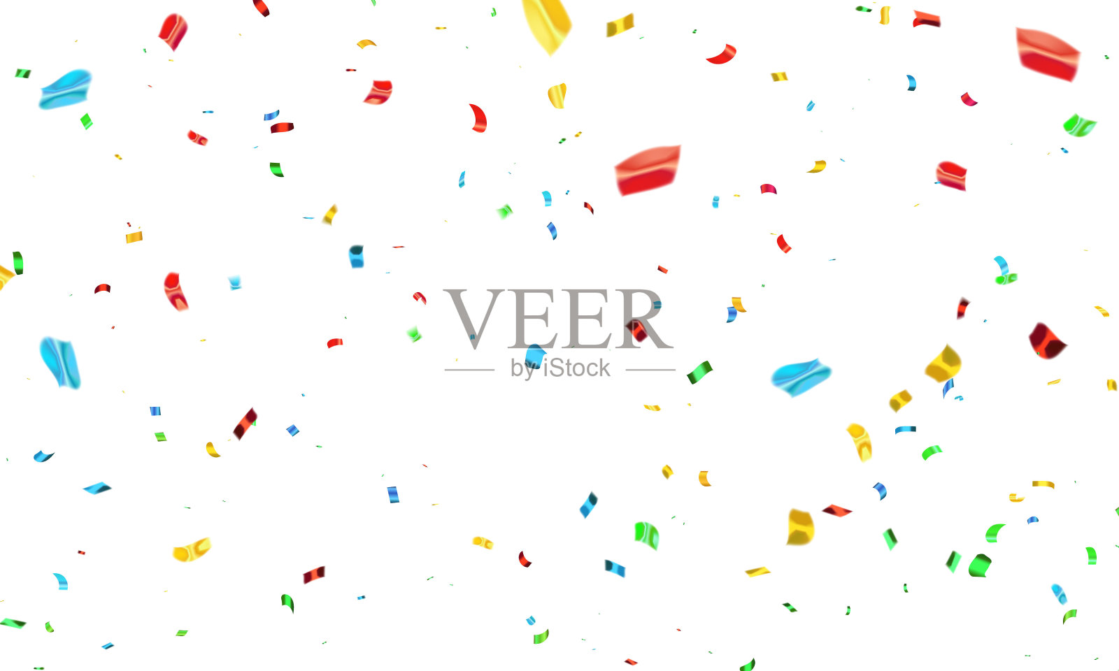 五彩缤纷的彩带。插画图片素材