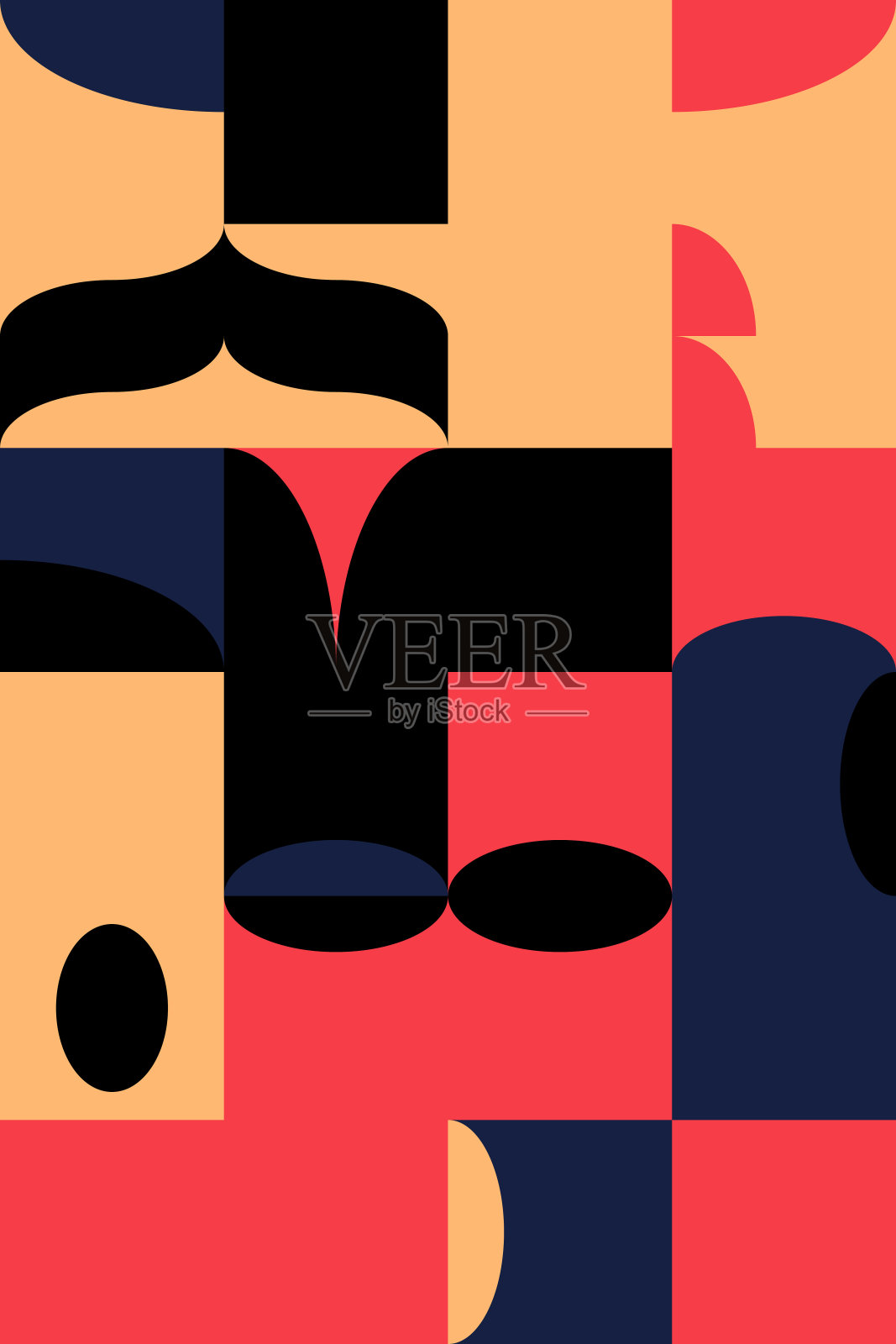 抽象向量重复模式设计插画图片素材