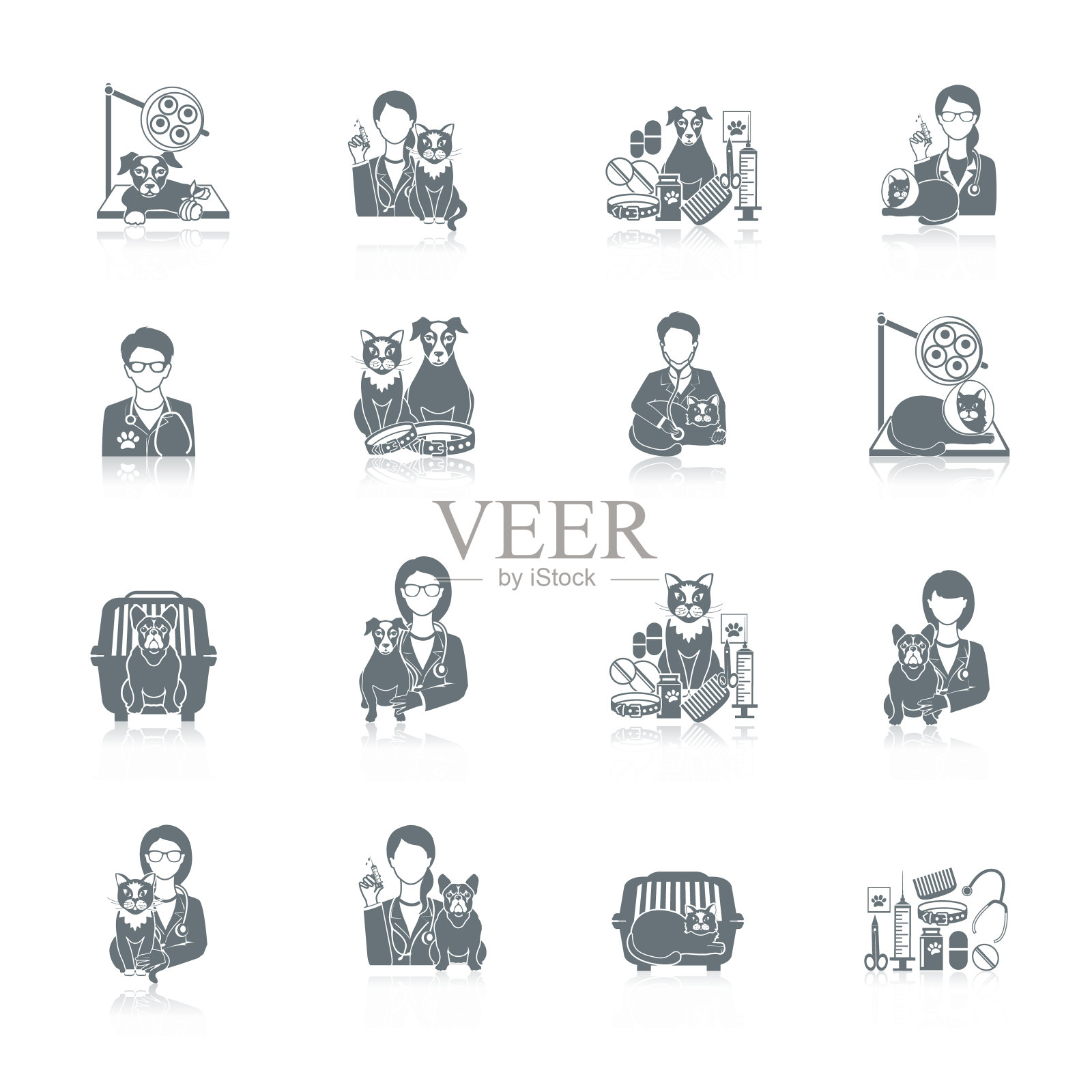 兽医图标插画图片素材