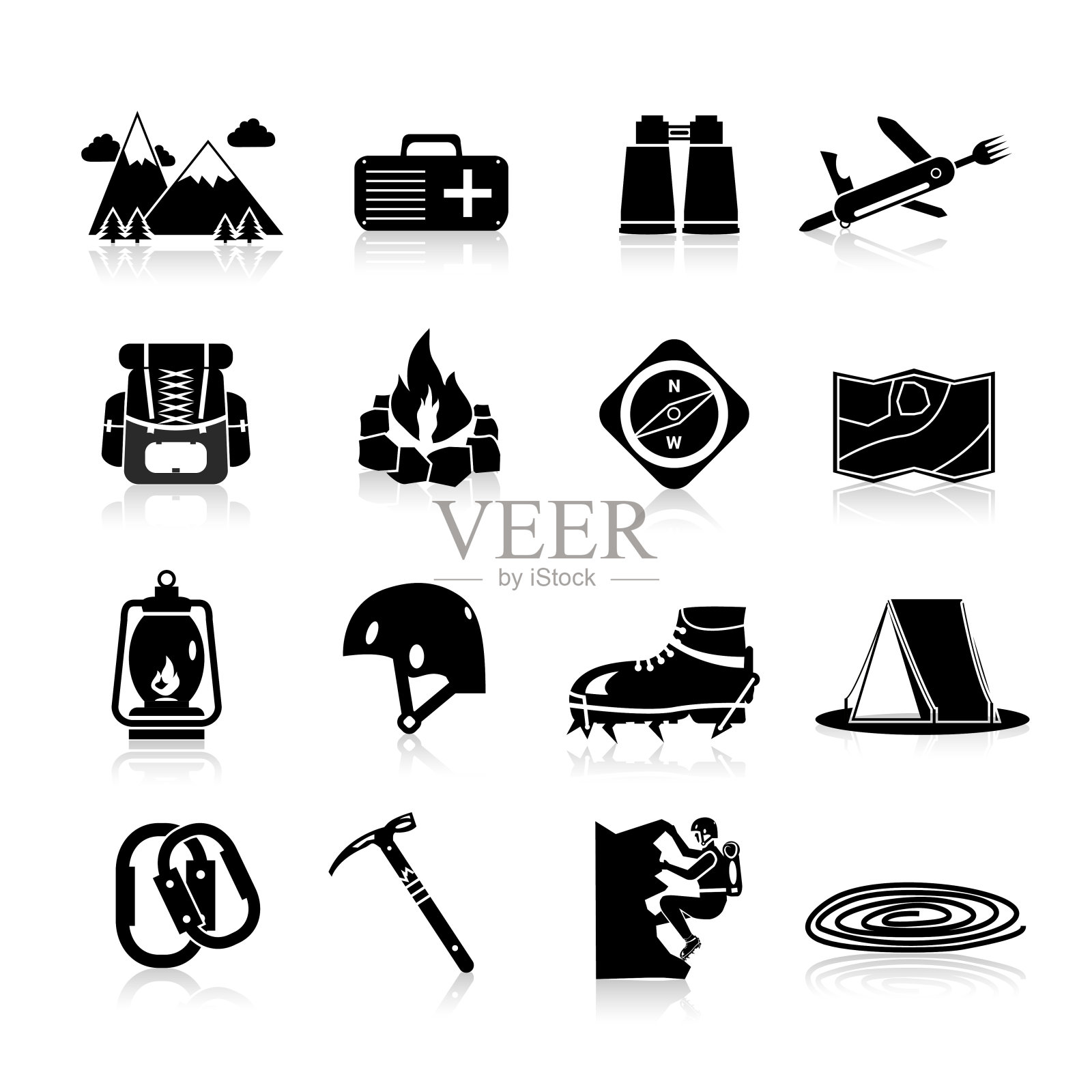 攀登图标黑图标素材