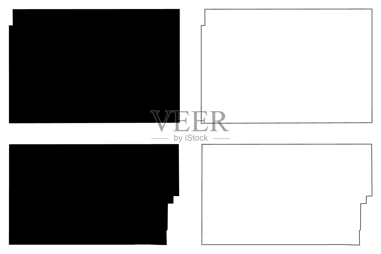 莫法特和菲利普斯县的地图插画图片素材