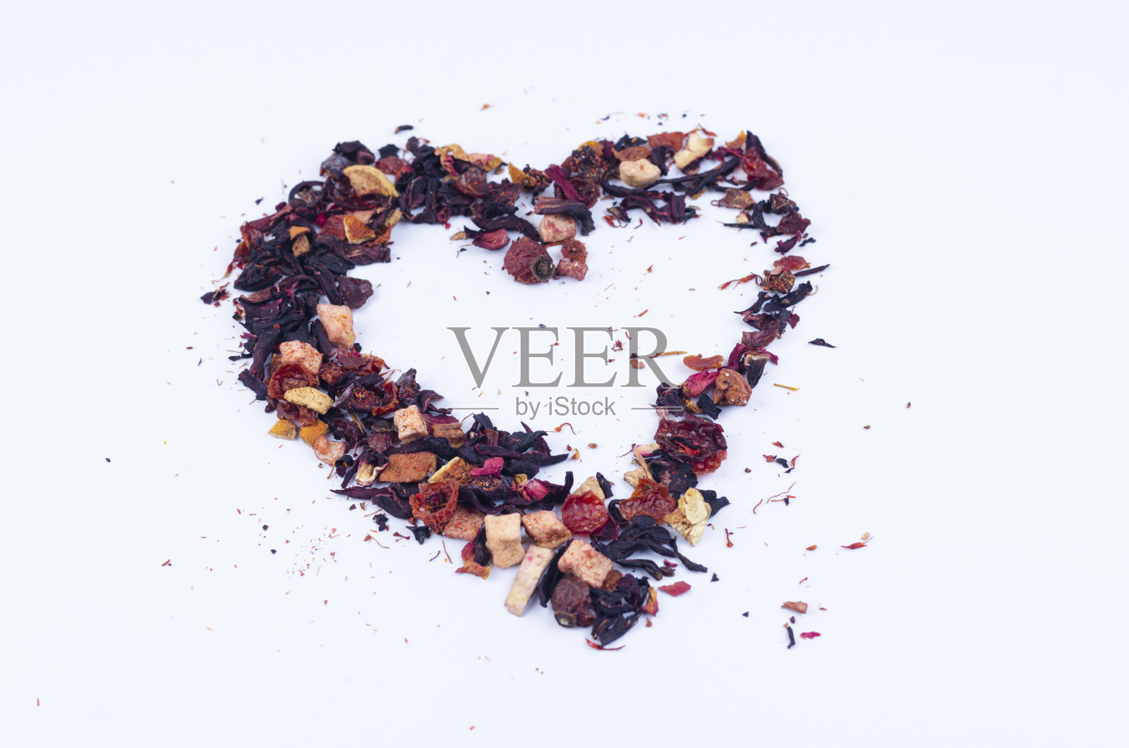 表达对水果茶的喜爱之情,心形茶照片摄影图片