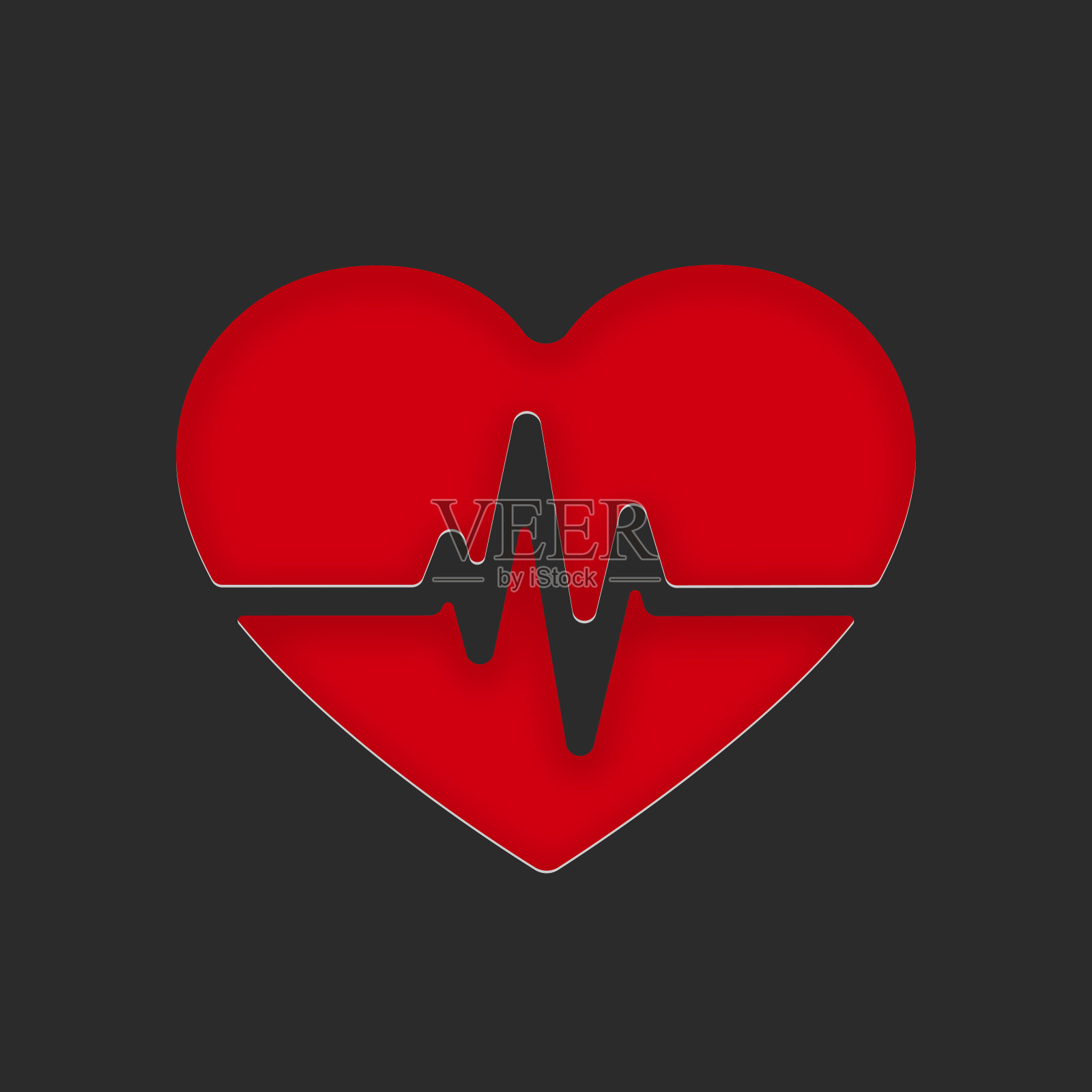 白色背景上的心跳图标插画图片素材