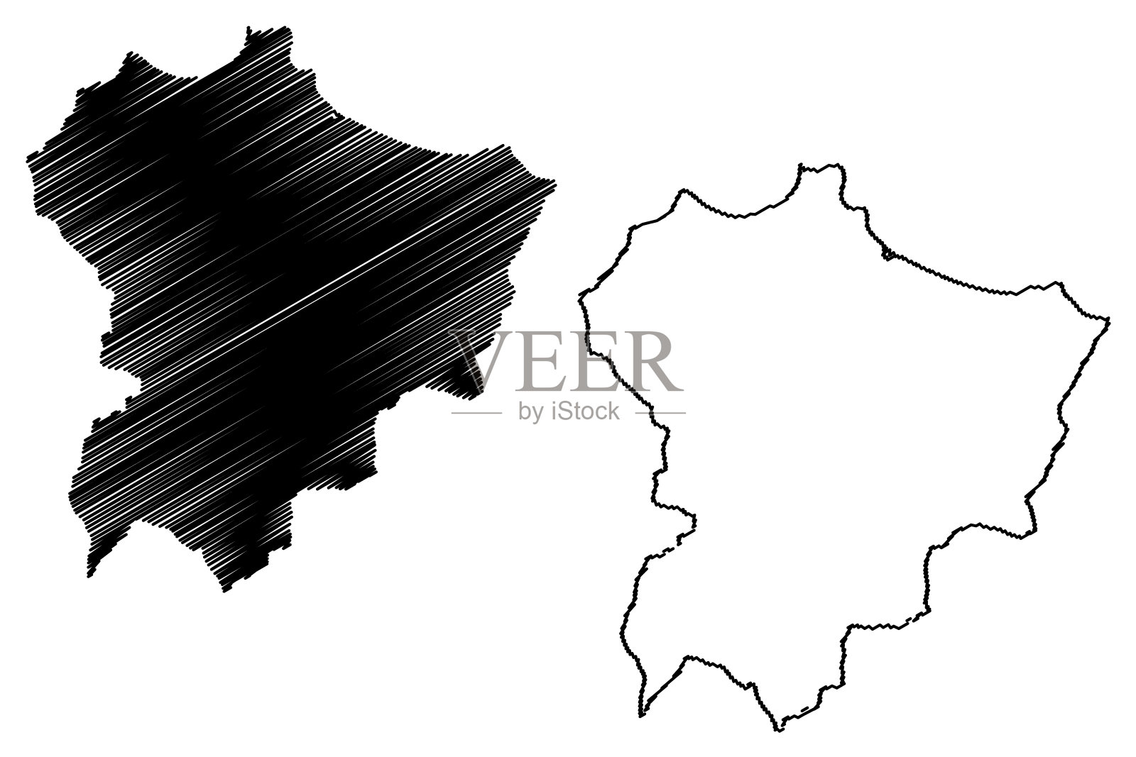 Luquillo自治区地图插画图片素材