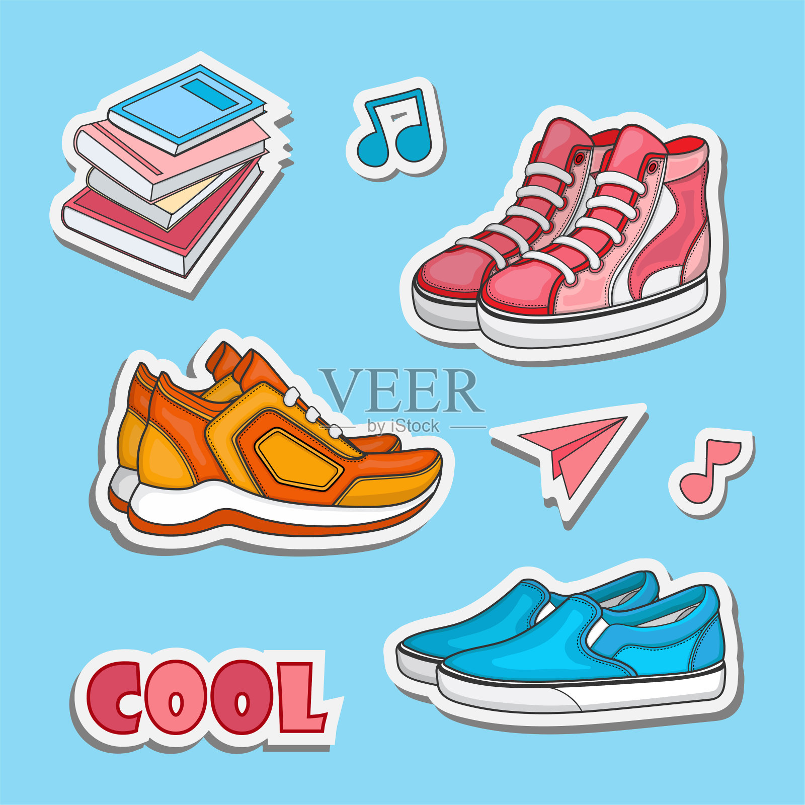 鞋贴矢量设计插画图片素材