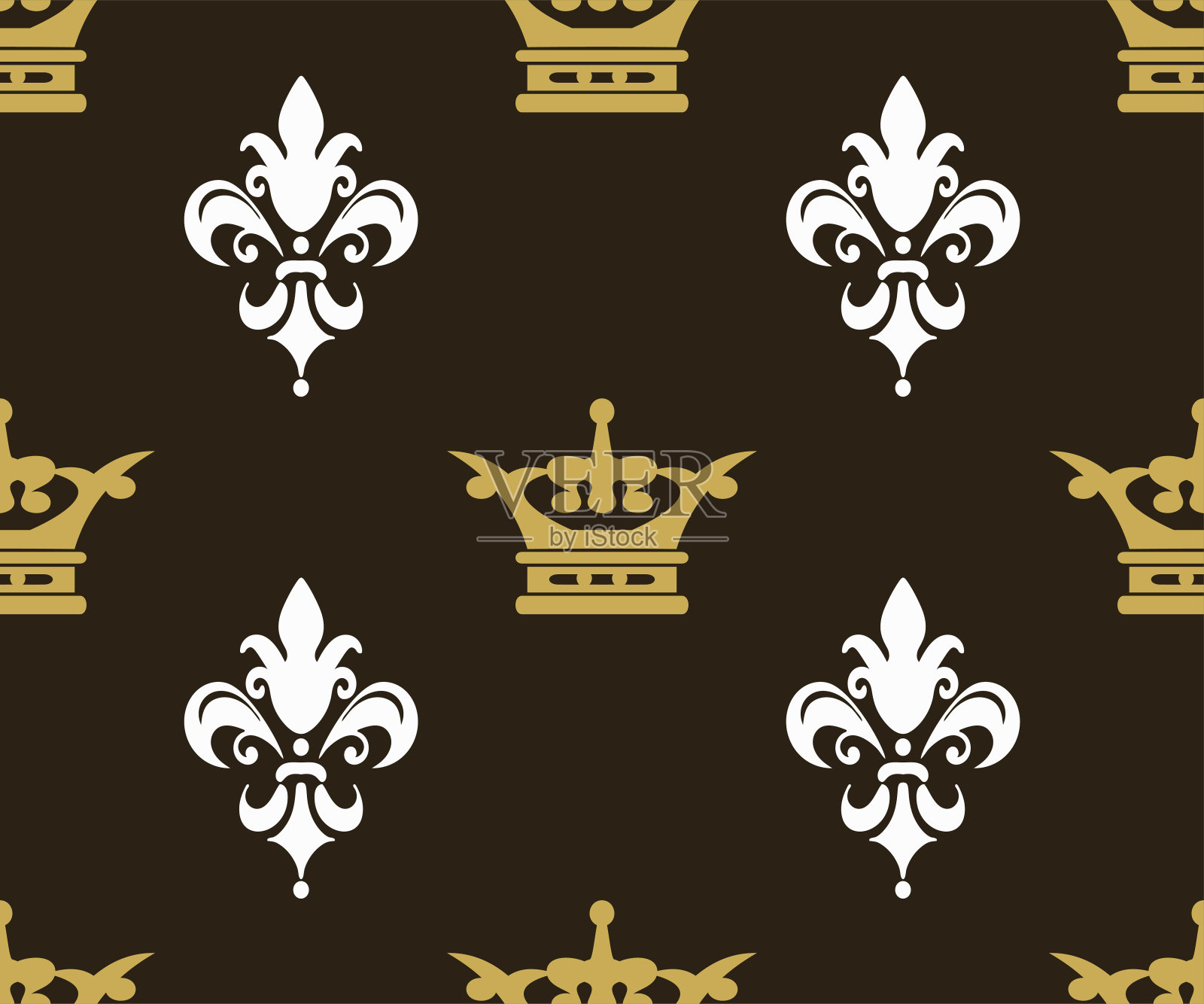 无缝模式。背景壁纸。复古风格的装饰图案插画图片素材