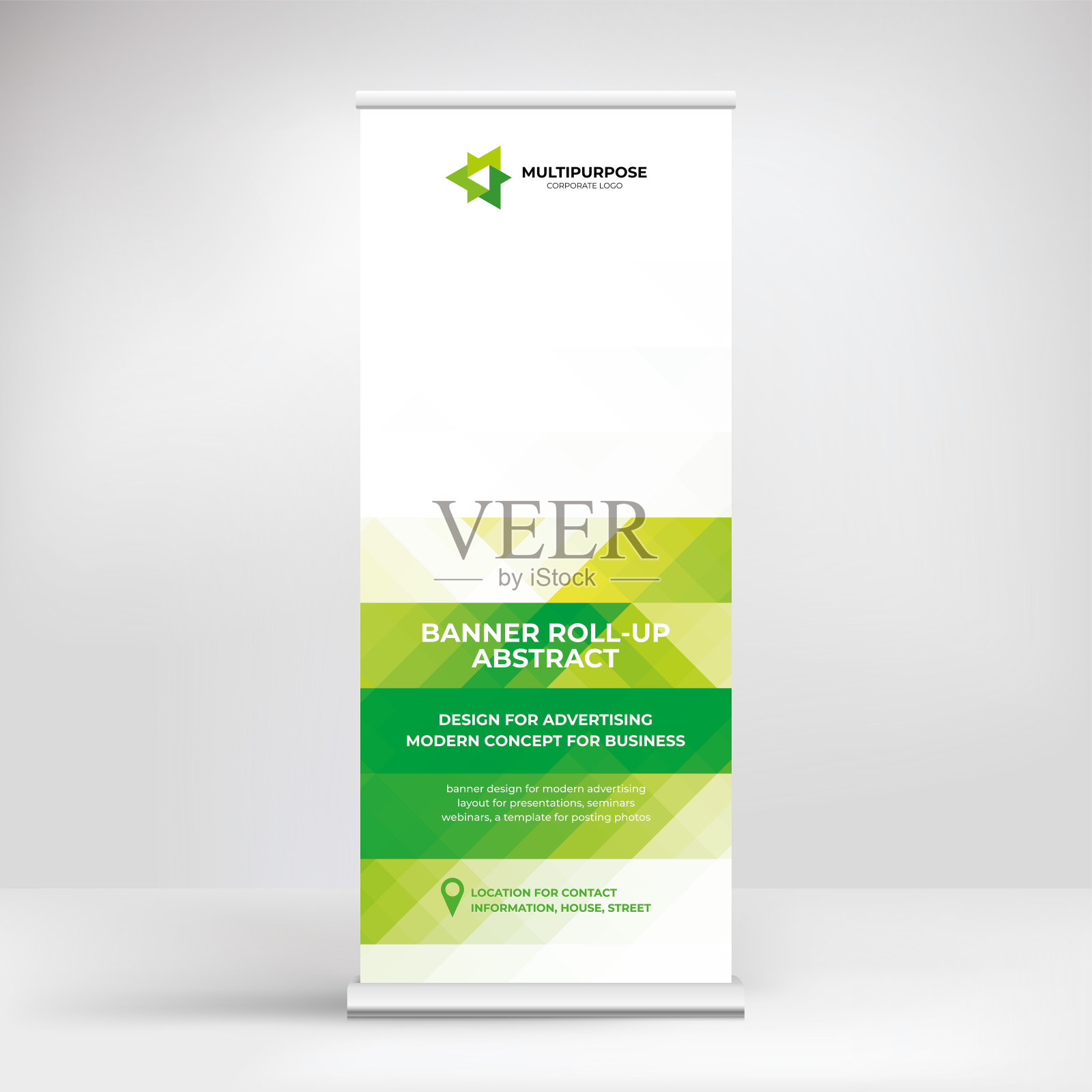 几何设计,广告横幅,移动站卷,绿色背景矢量设计模板素材