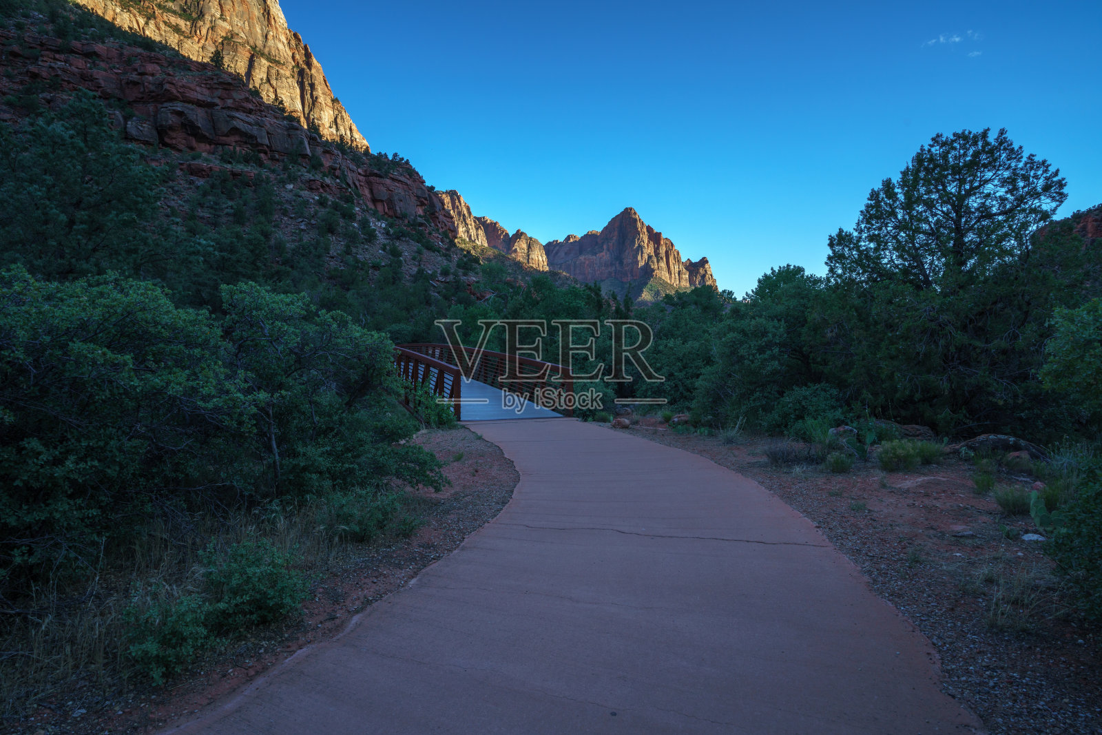 美国锡安国家公园帕拉斯步道的守望者照片摄影图片