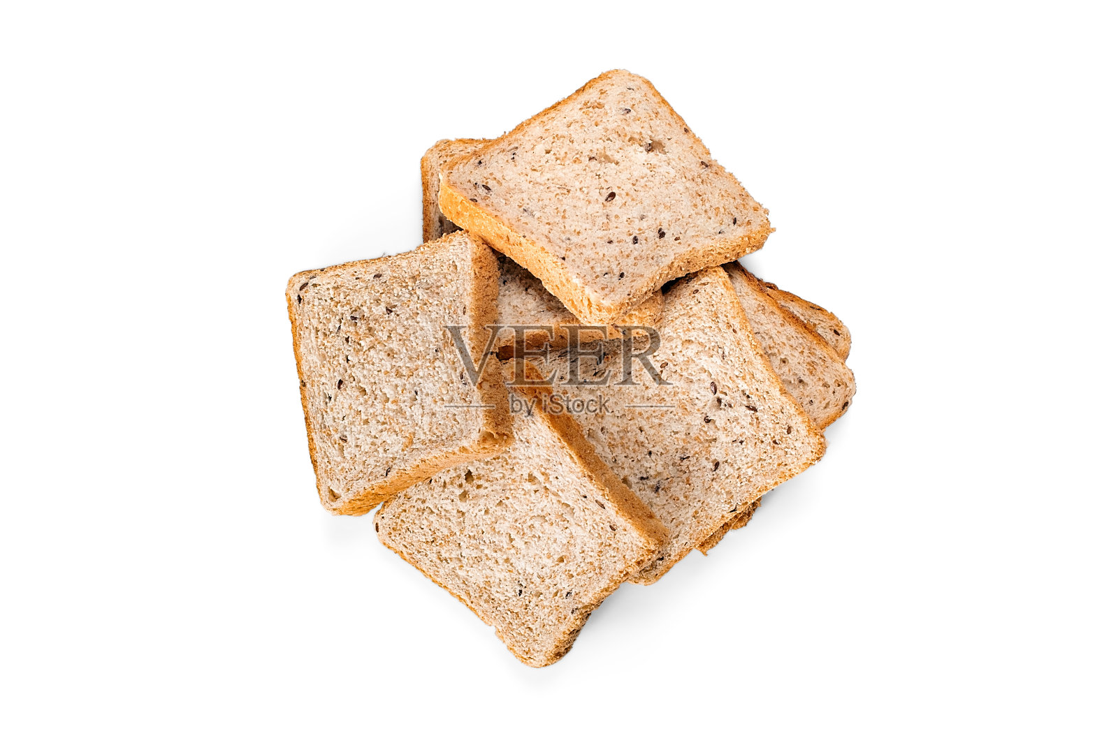 切片面包在白色背景,孤立照片摄影图片