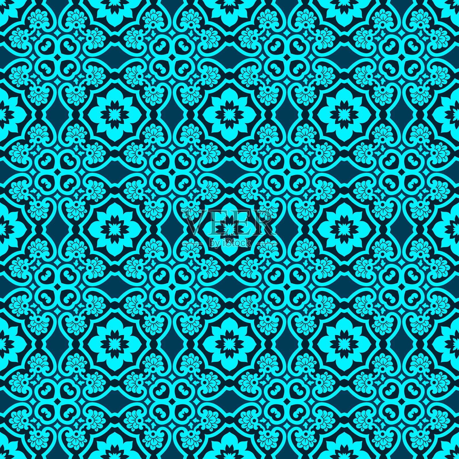 抽象几何无缝图案插画图片素材