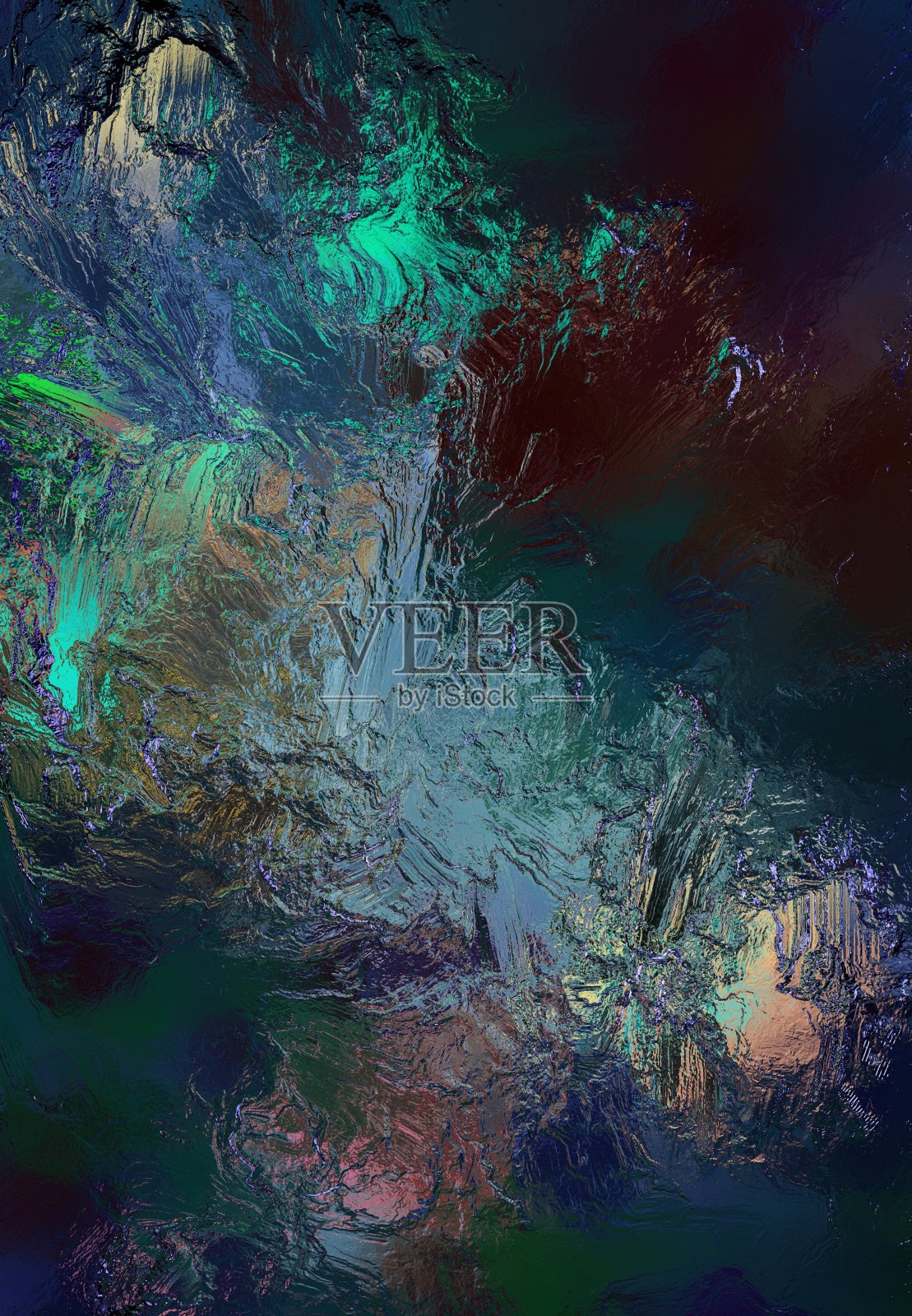 多色纹理的石材表面具有金属光泽插画图片素材