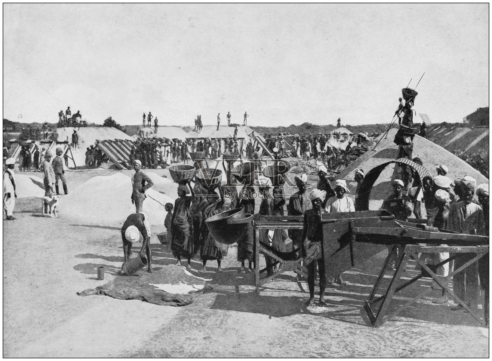 英属印度政府盐厂老照片照片摄影图片