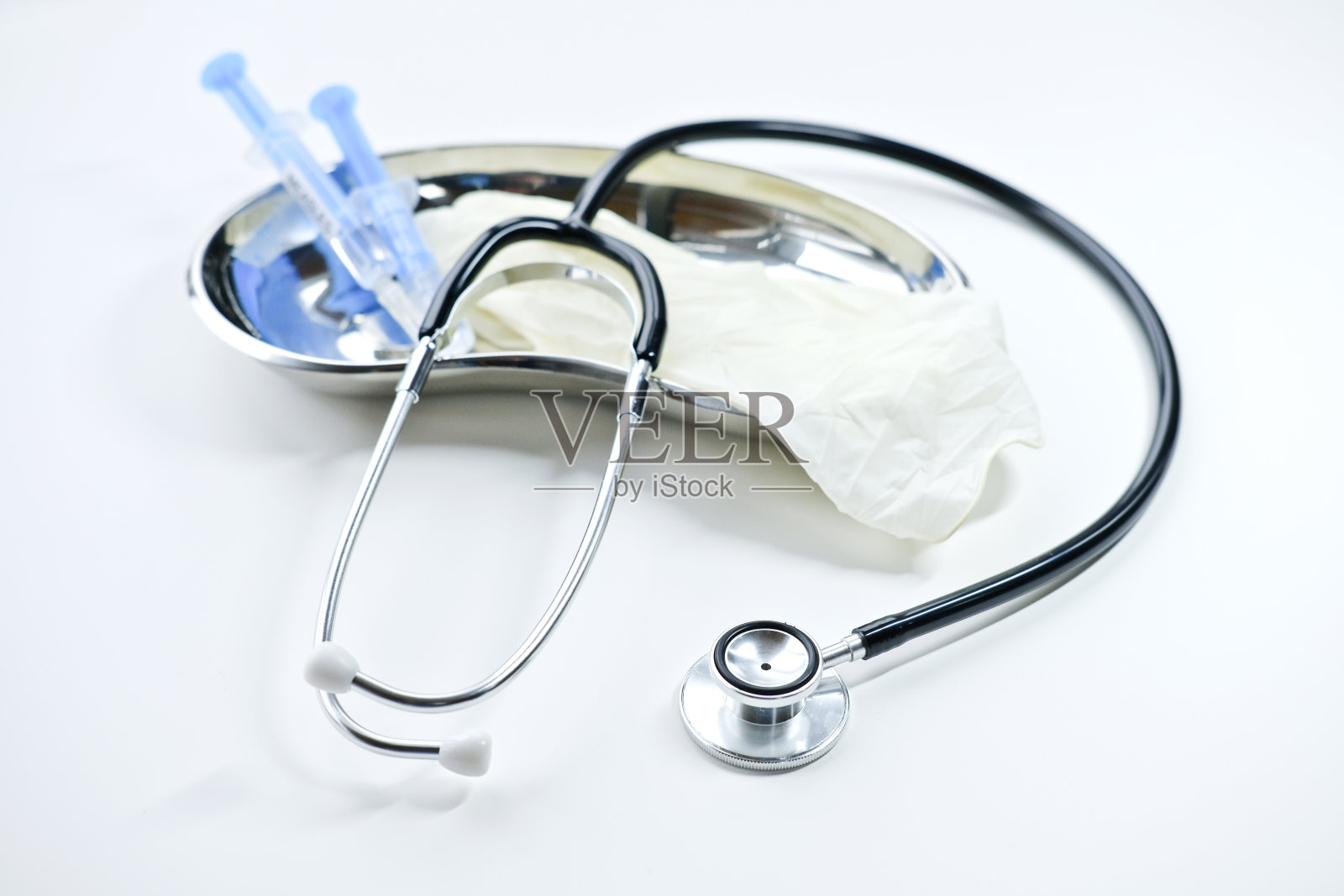 肾盘配医疗设备。照片摄影图片