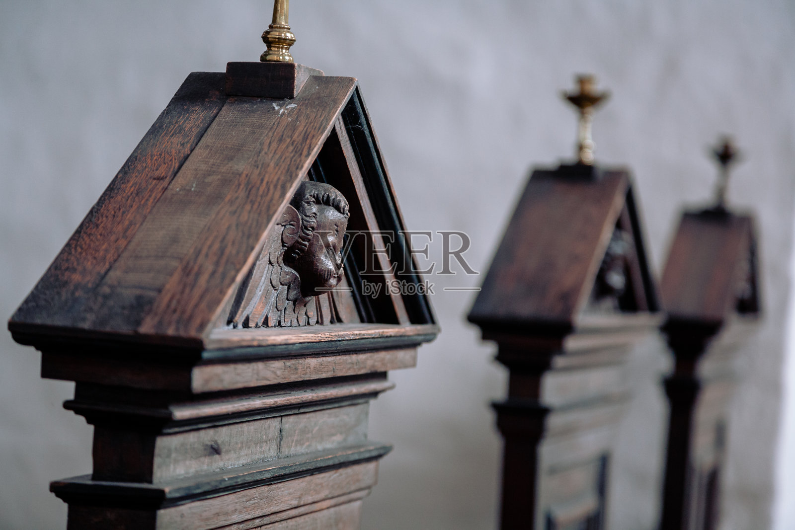 丹麦奥胡斯大教堂的室内外装饰照片摄影图片