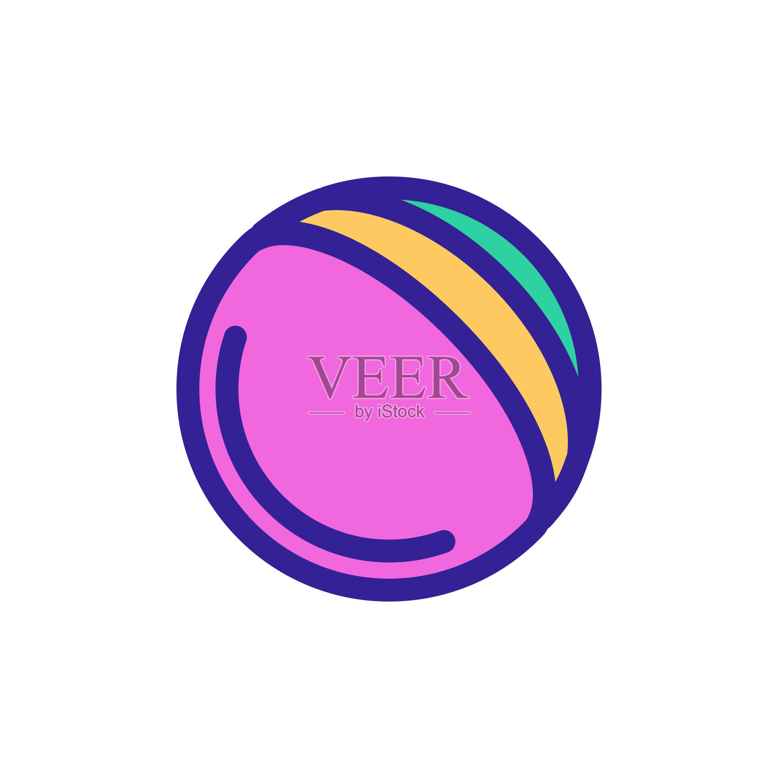 球为游戏的图标矢量。孤立轮廓符号插图插画图片素材