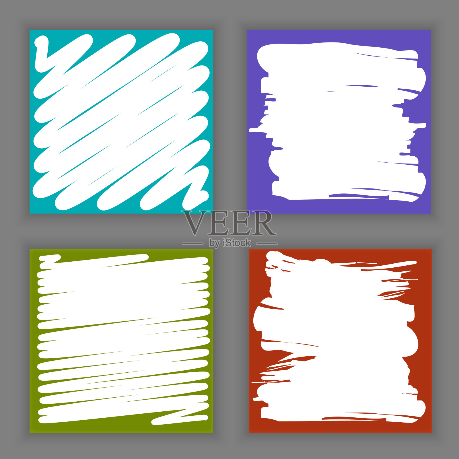 背景与涂鸦设计的集合插画图片素材