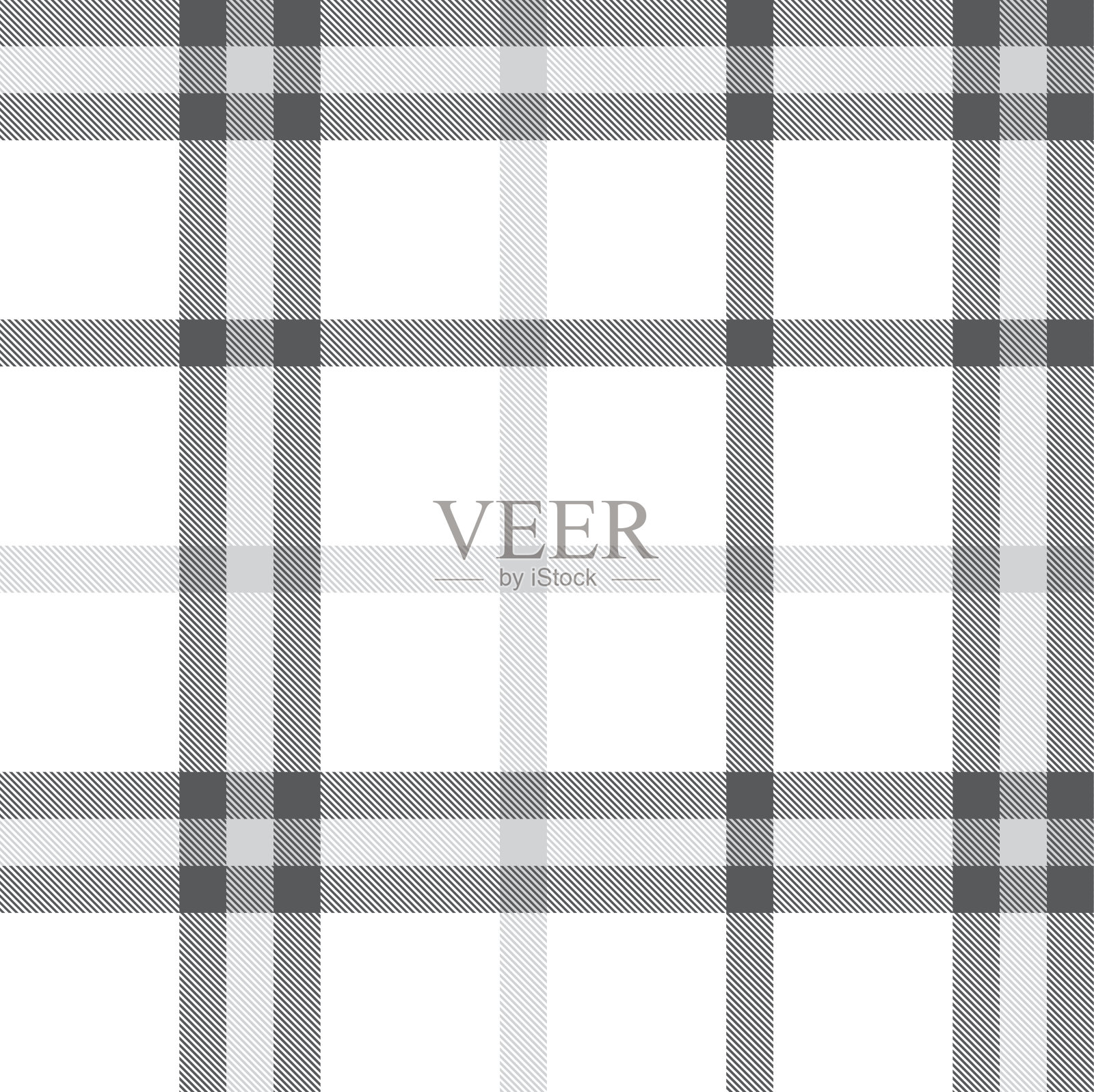 彩色经典现代格子呢无缝印花/图案向量插画图片素材