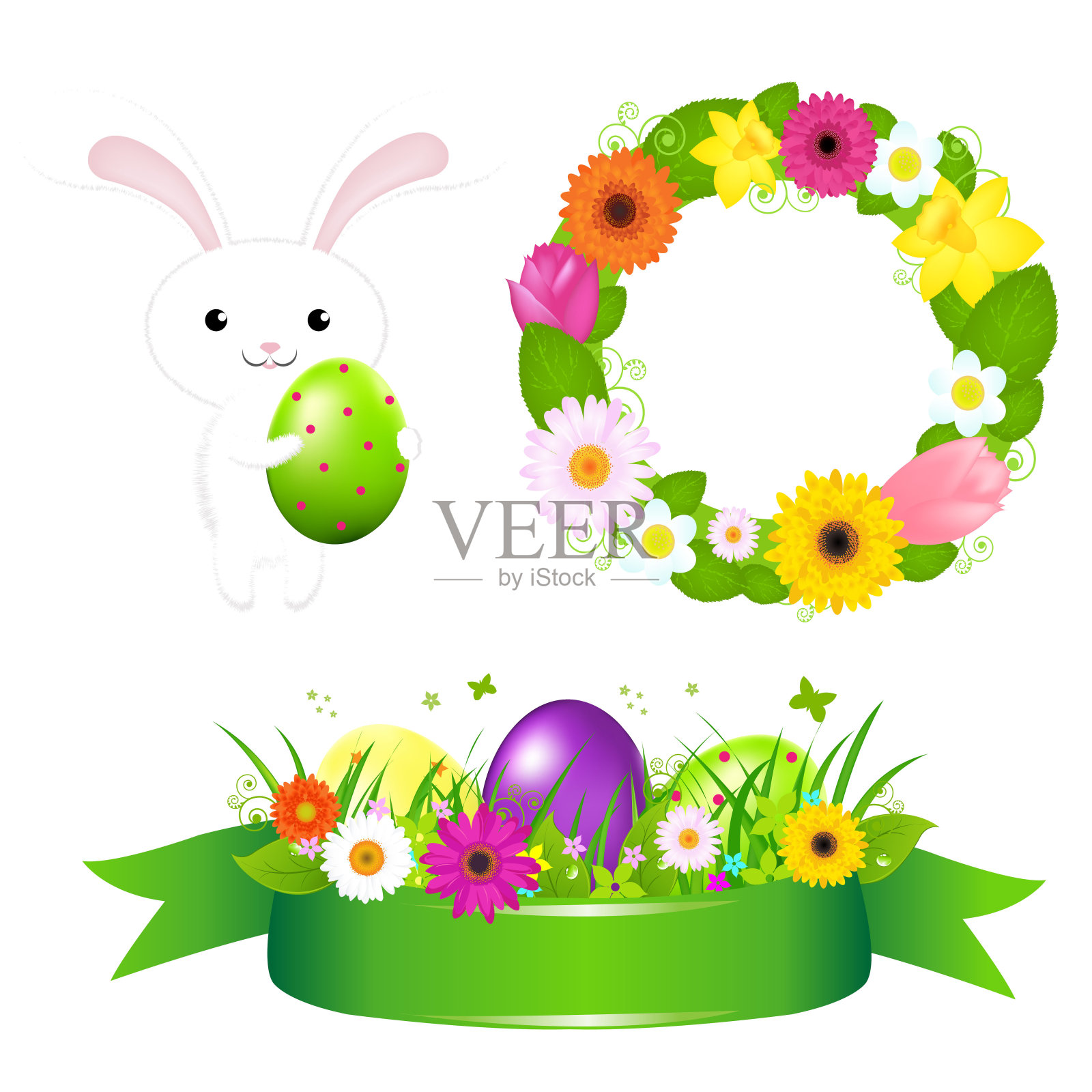 复活节快乐图标插画图片素材