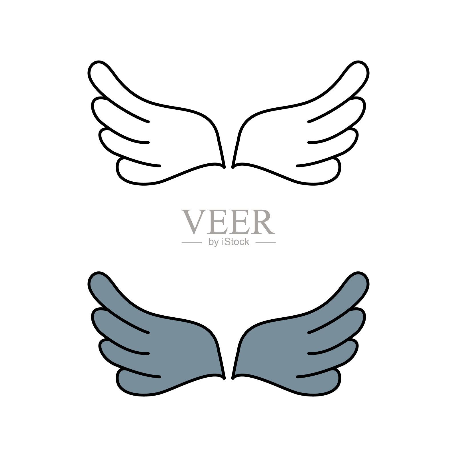 翅膀15插画图片素材