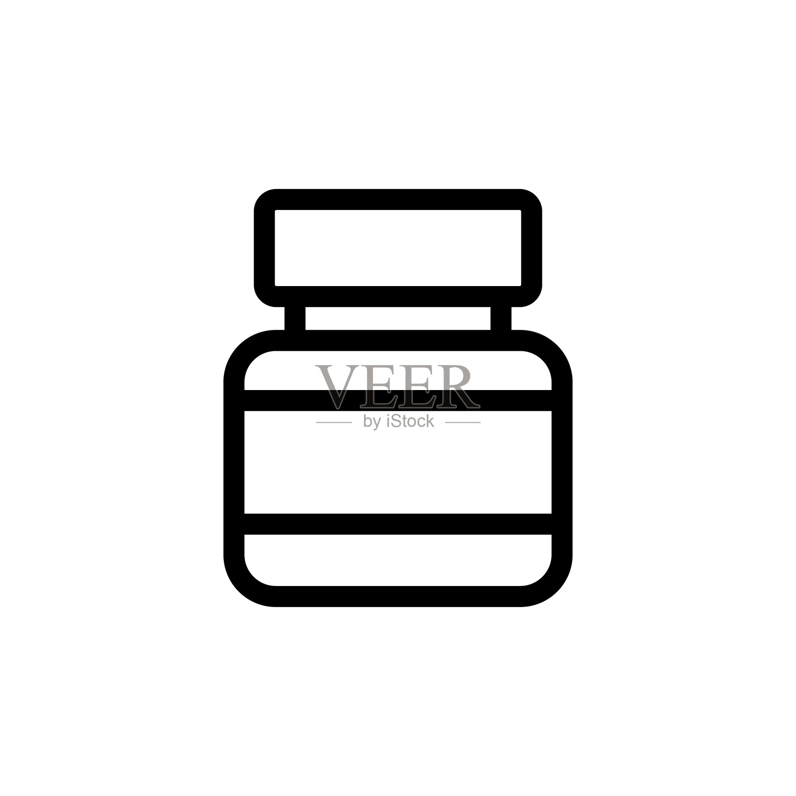 桃子图标矢量。孤立轮廓符号插图插画图片素材