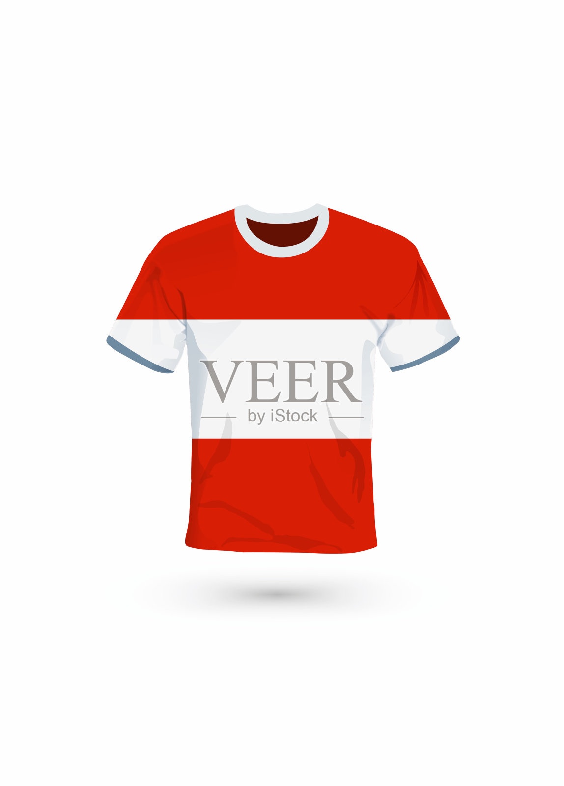 印有奥地利国旗颜色的运动衫。矢量插图运动,冠军和国家队,体育游戏插画图片素材