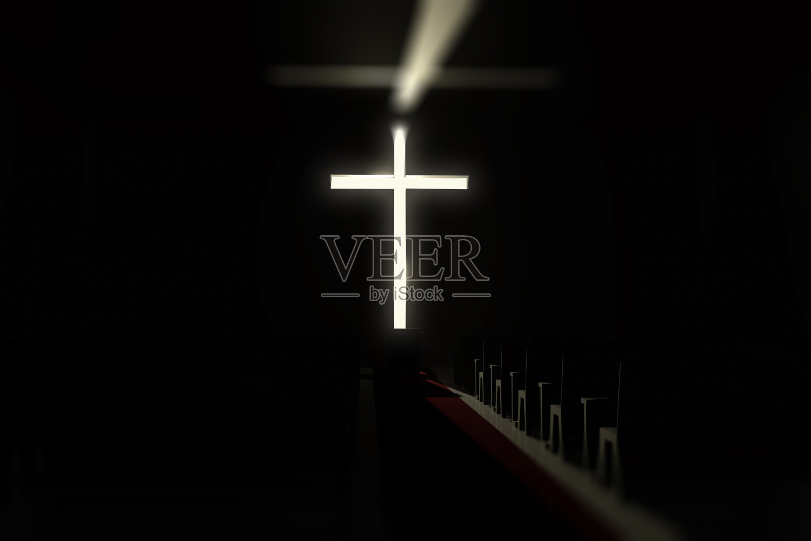 发光的十字架照片摄影图片