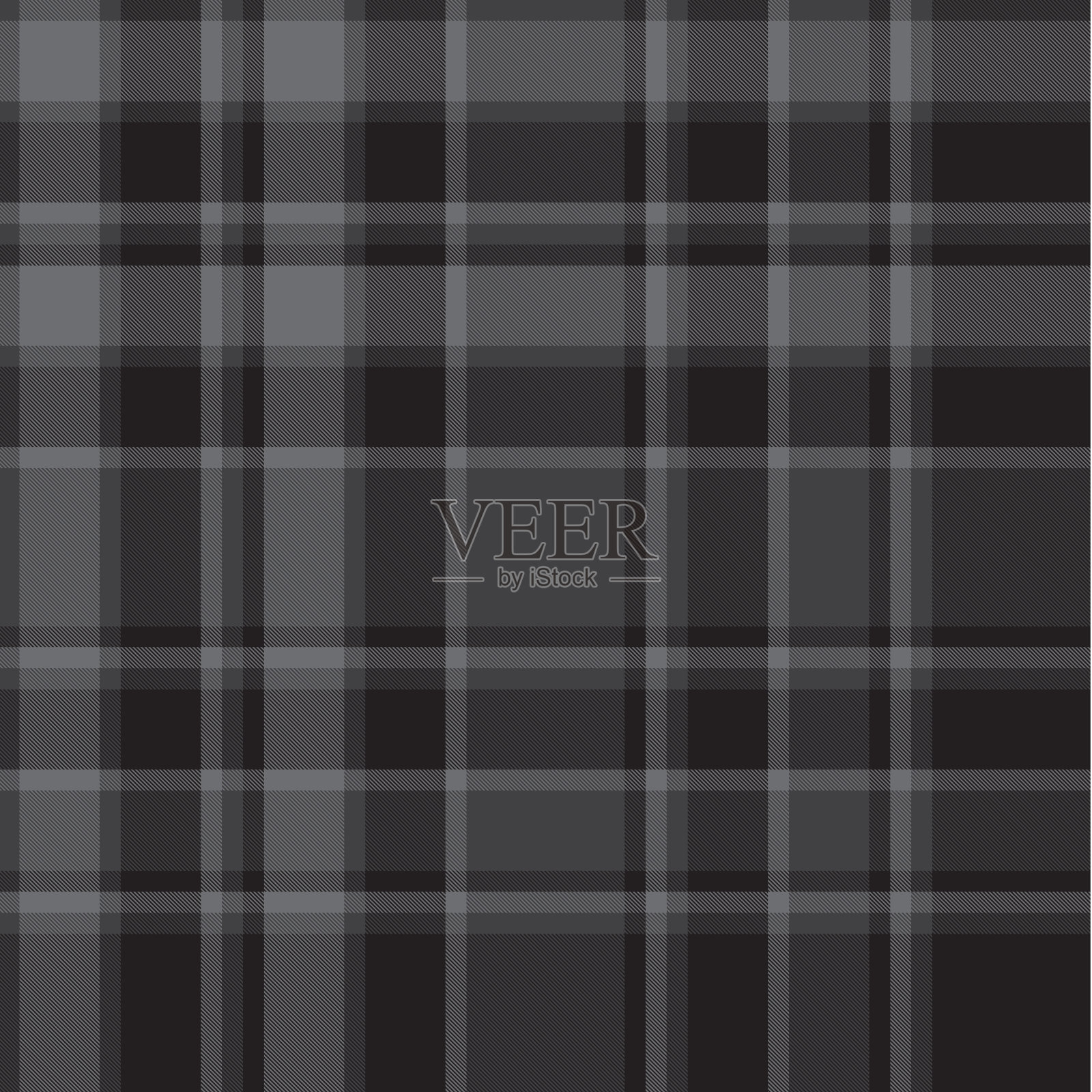 彩色经典现代格子呢无缝印花/图案向量插画图片素材