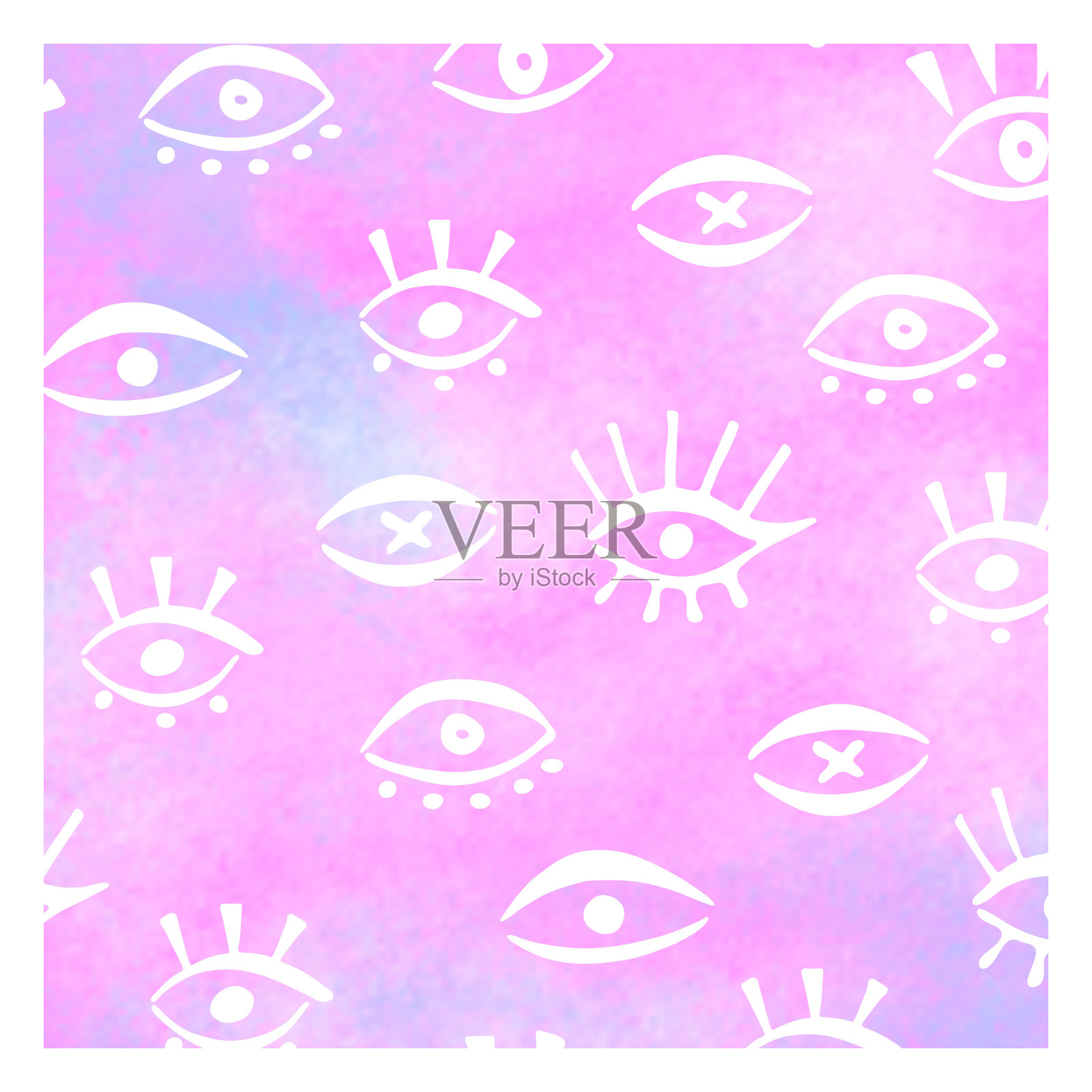 海报模板与手绘涂鸦眼睛插画图片素材