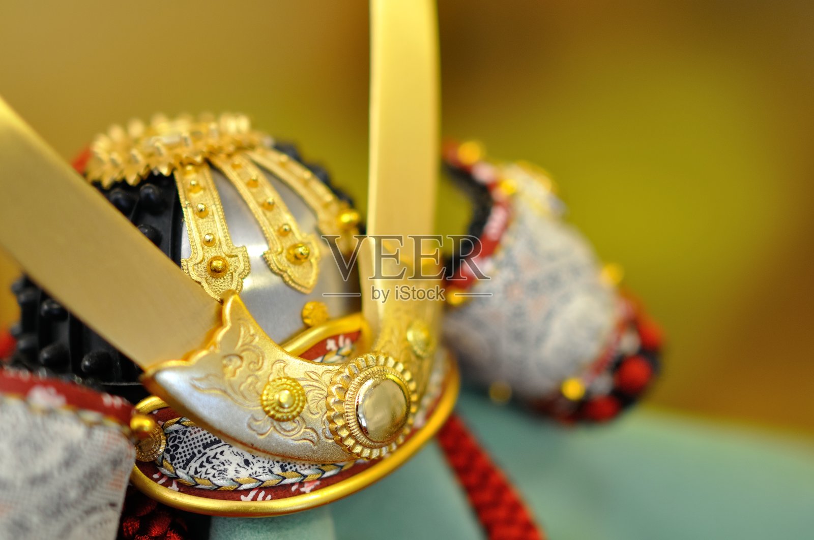 古代日本士兵的头盔照片摄影图片