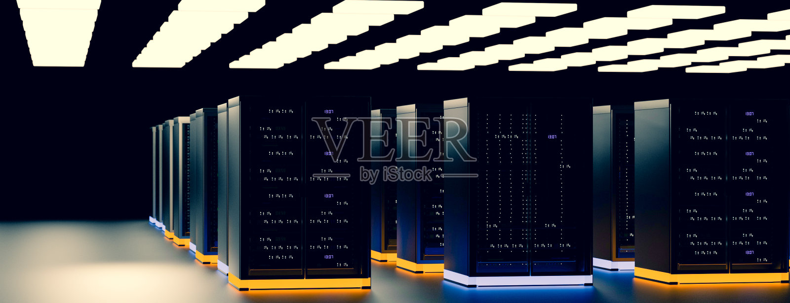 服务器机房数据中心。备份,挖掘,托管,主机,农场和计算机机架存储信息。三维渲染照片摄影图片