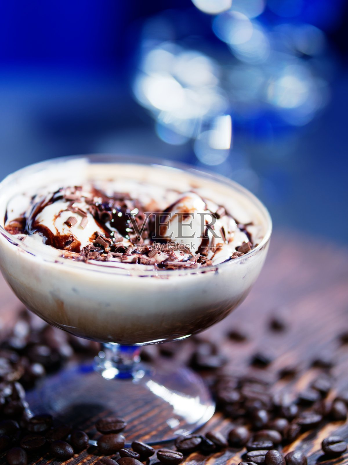 制作和供应affogato照片摄影图片