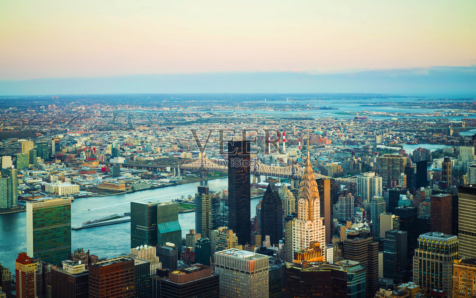 纽约中城全景纽约市反射照片摄影图片