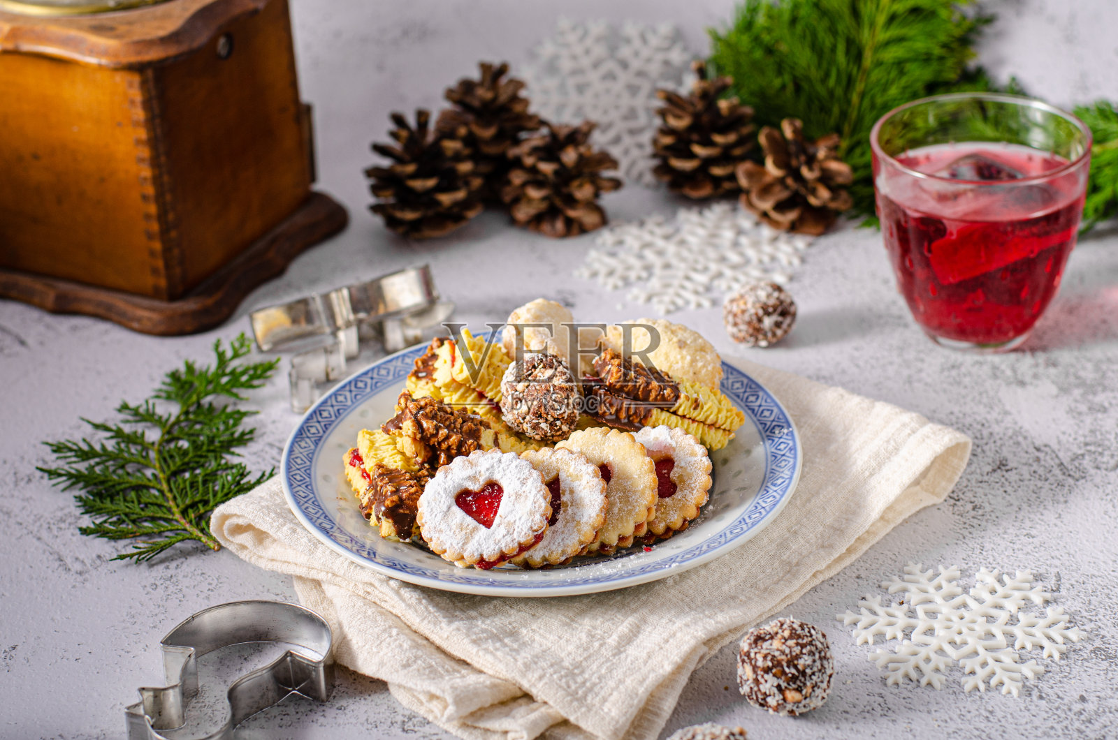 捷克圣诞甜饼照片摄影图片