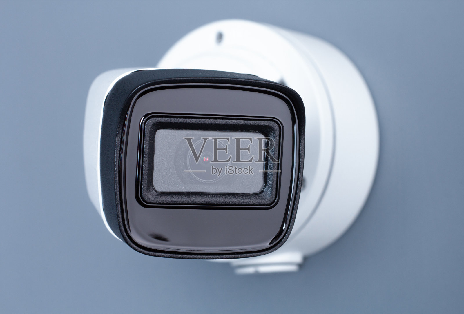 白色背景上的监控摄像头视频安全照片摄影图片