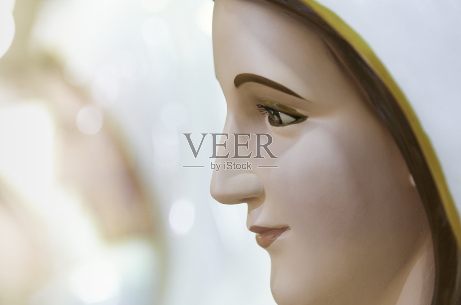 圣母玛利亚雕像照片摄影图片