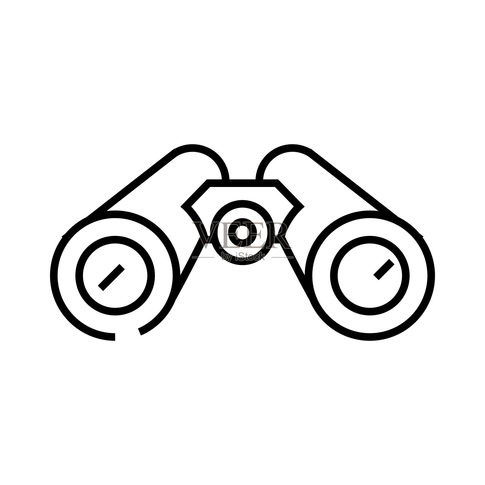 双目线图标,概念符号,轮廓矢量插图,线性符号图标素材