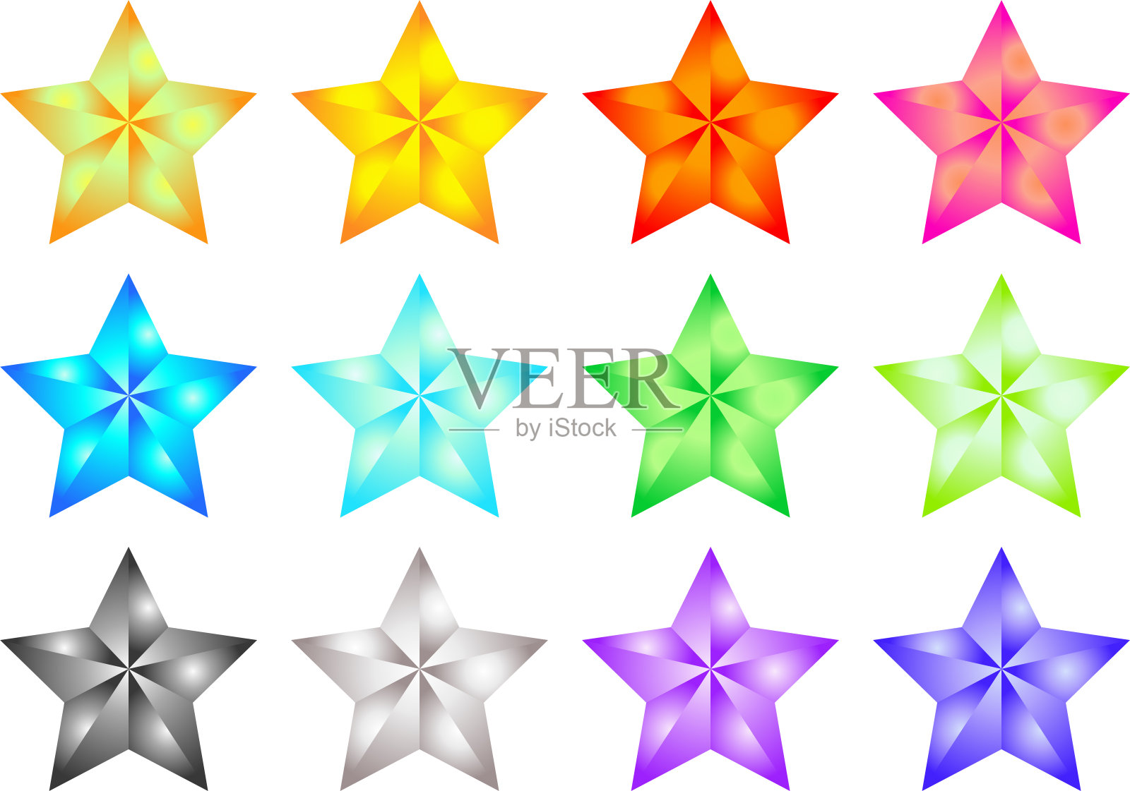 华丽的明星组插画图片素材