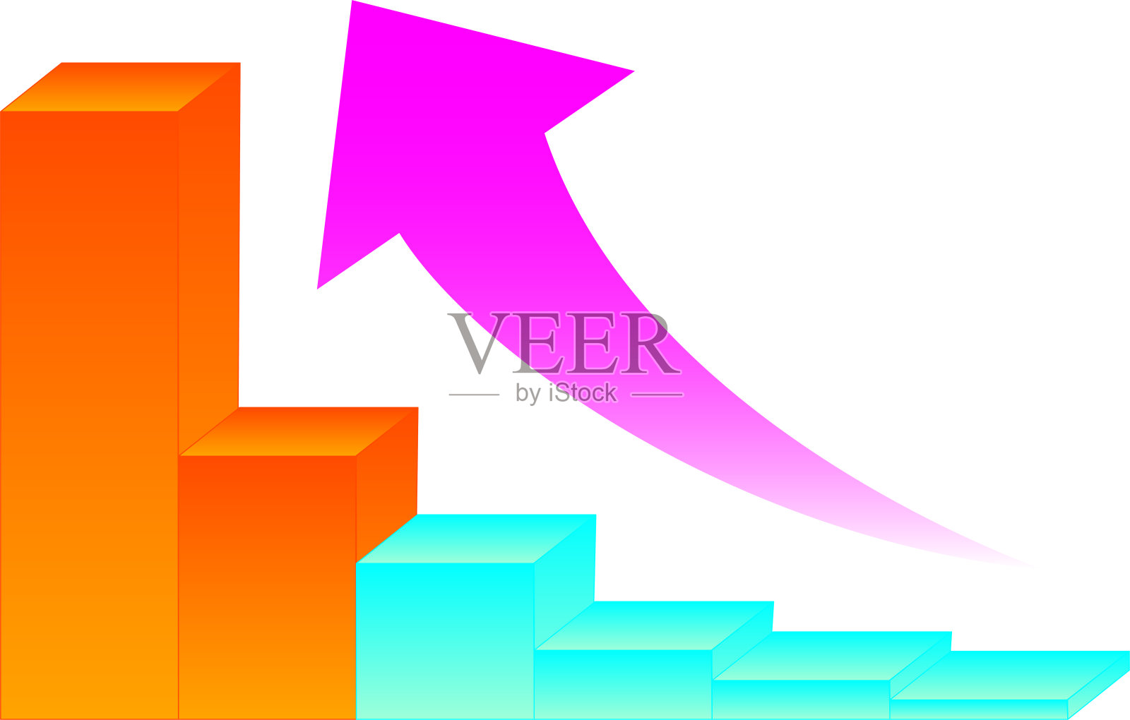 改进图形和箭头插画图片素材