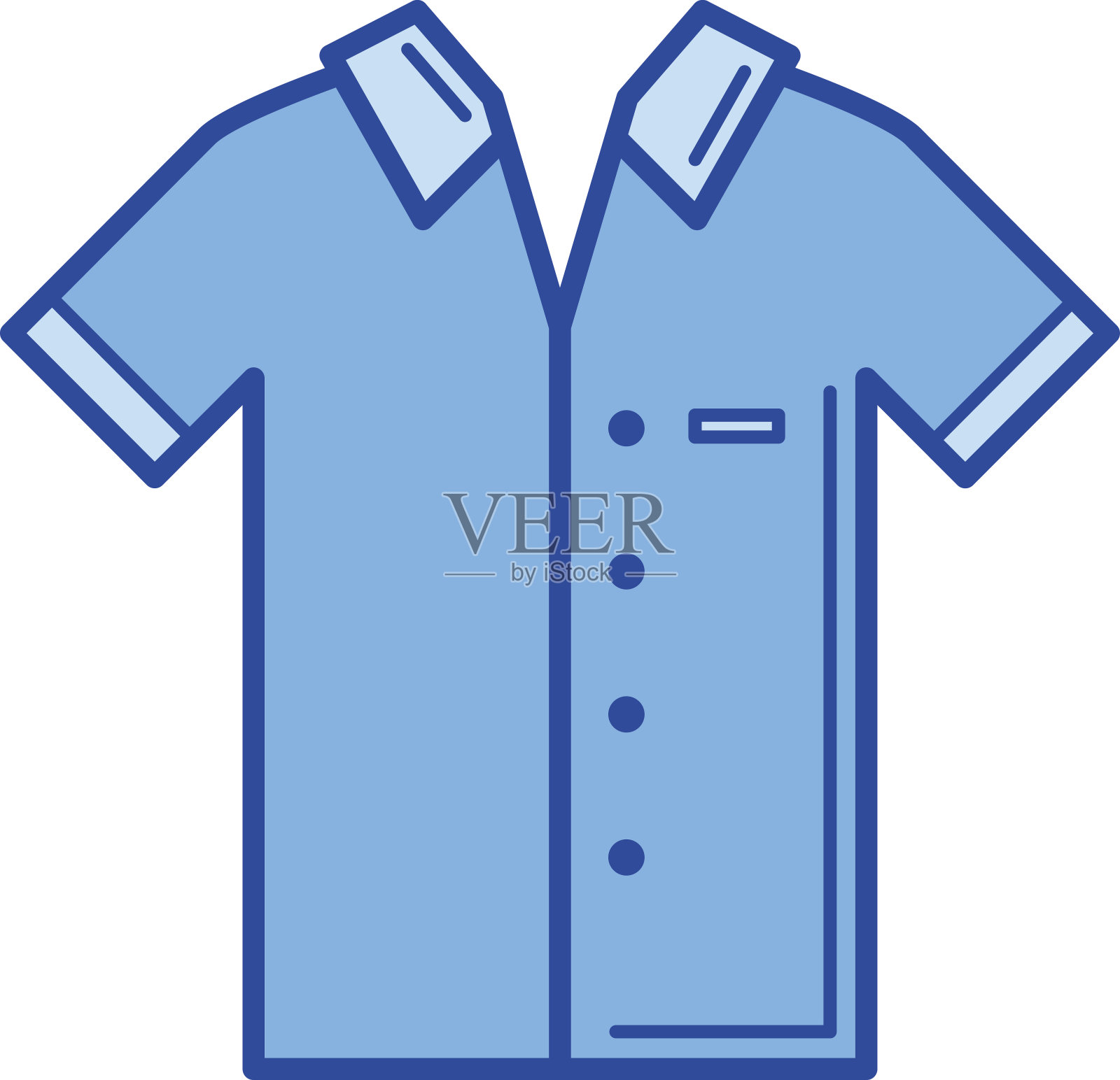 短袖衬衫线条图标设计元素图片