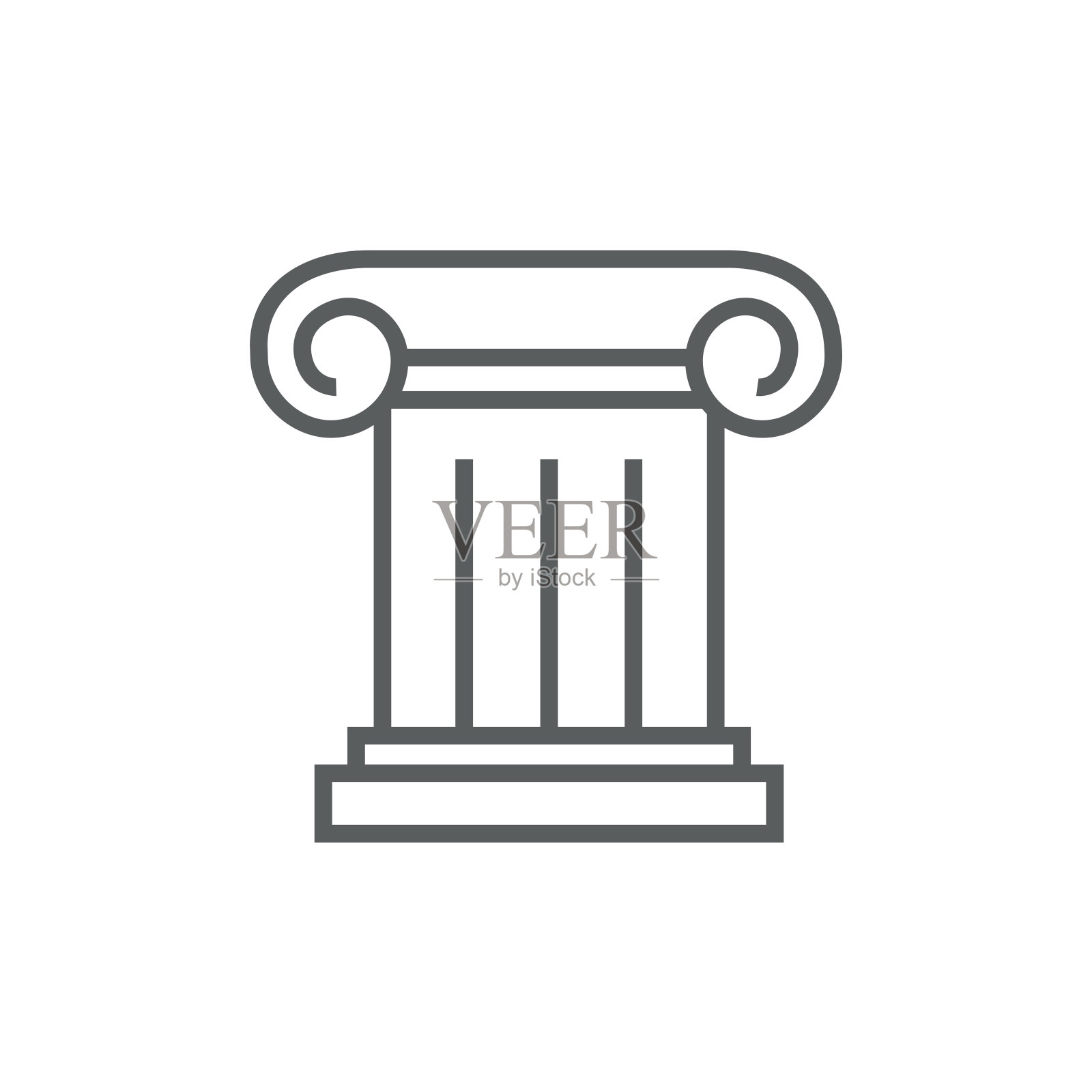 古老的柱线图标图标素材