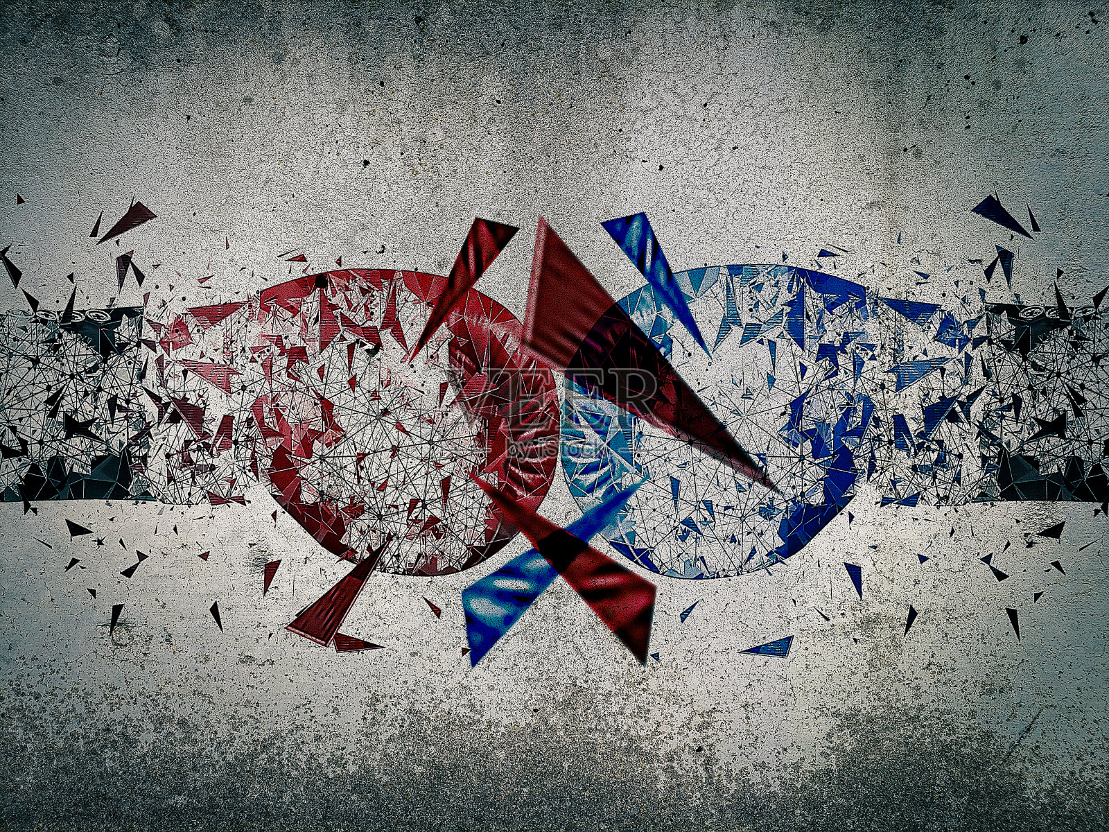 旧混凝土墙上的抽象手绘涂鸦照片摄影图片