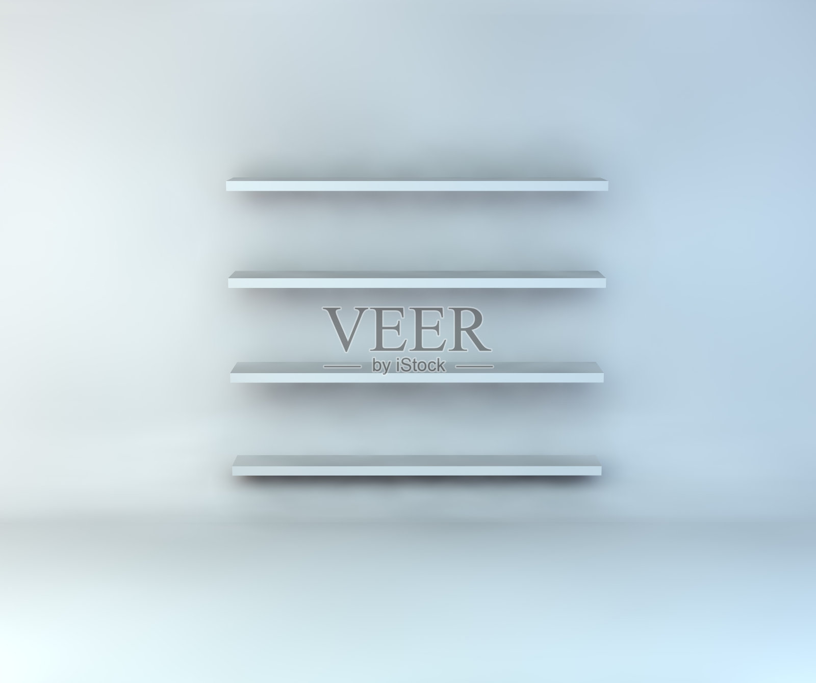 白色背景上的最小墙架的3d渲染或3d插图。照片摄影图片