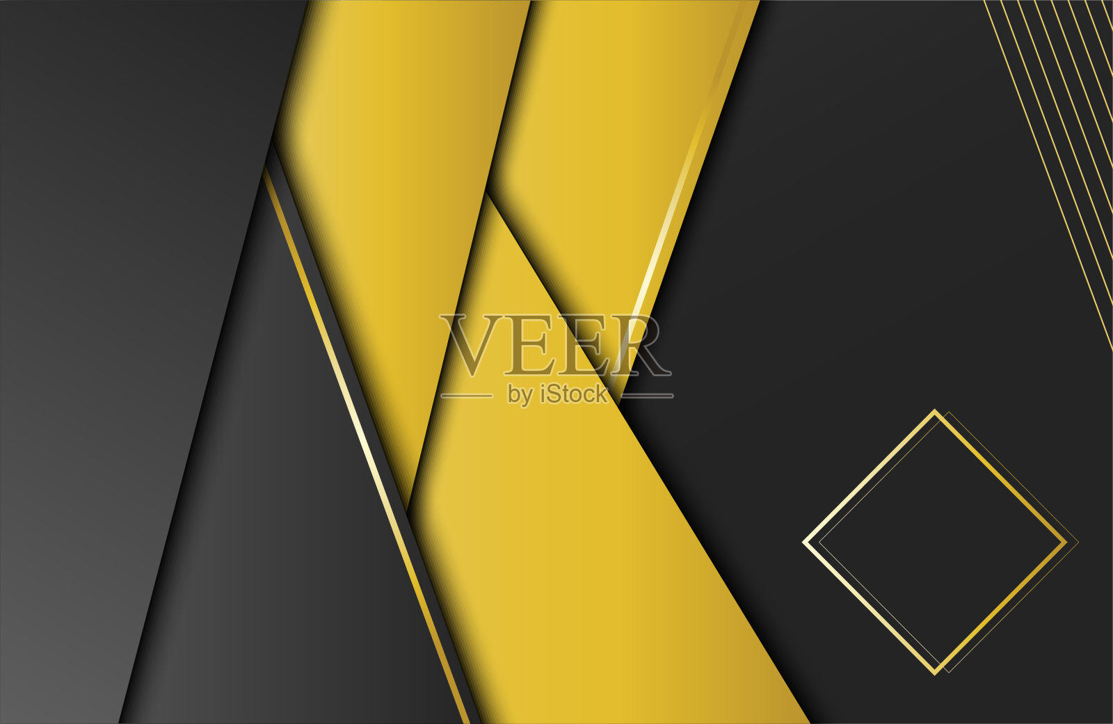 黑色背景尺寸金色矢量插图设计现代插画图片素材