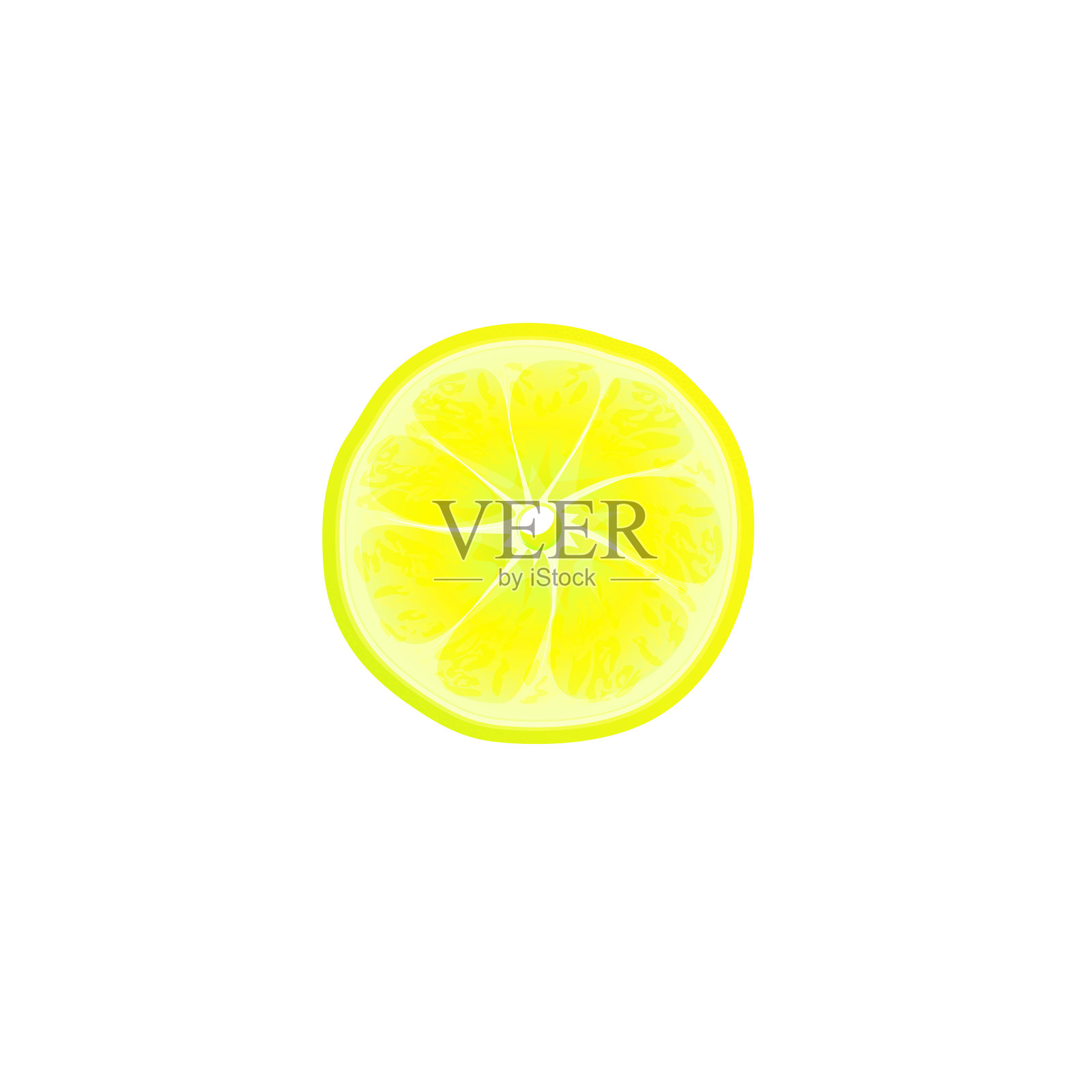 水果图标的柠檬特写。插画图片素材