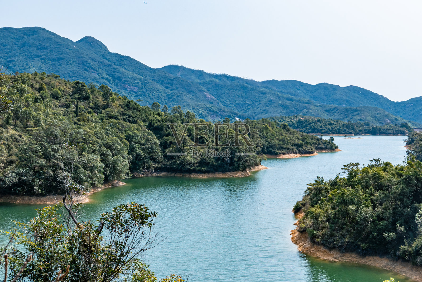 香港大榄涌水塘的无人机照片照片摄影图片