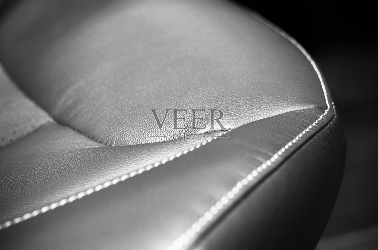 豪华现代汽车的皮革内饰照片摄影图片