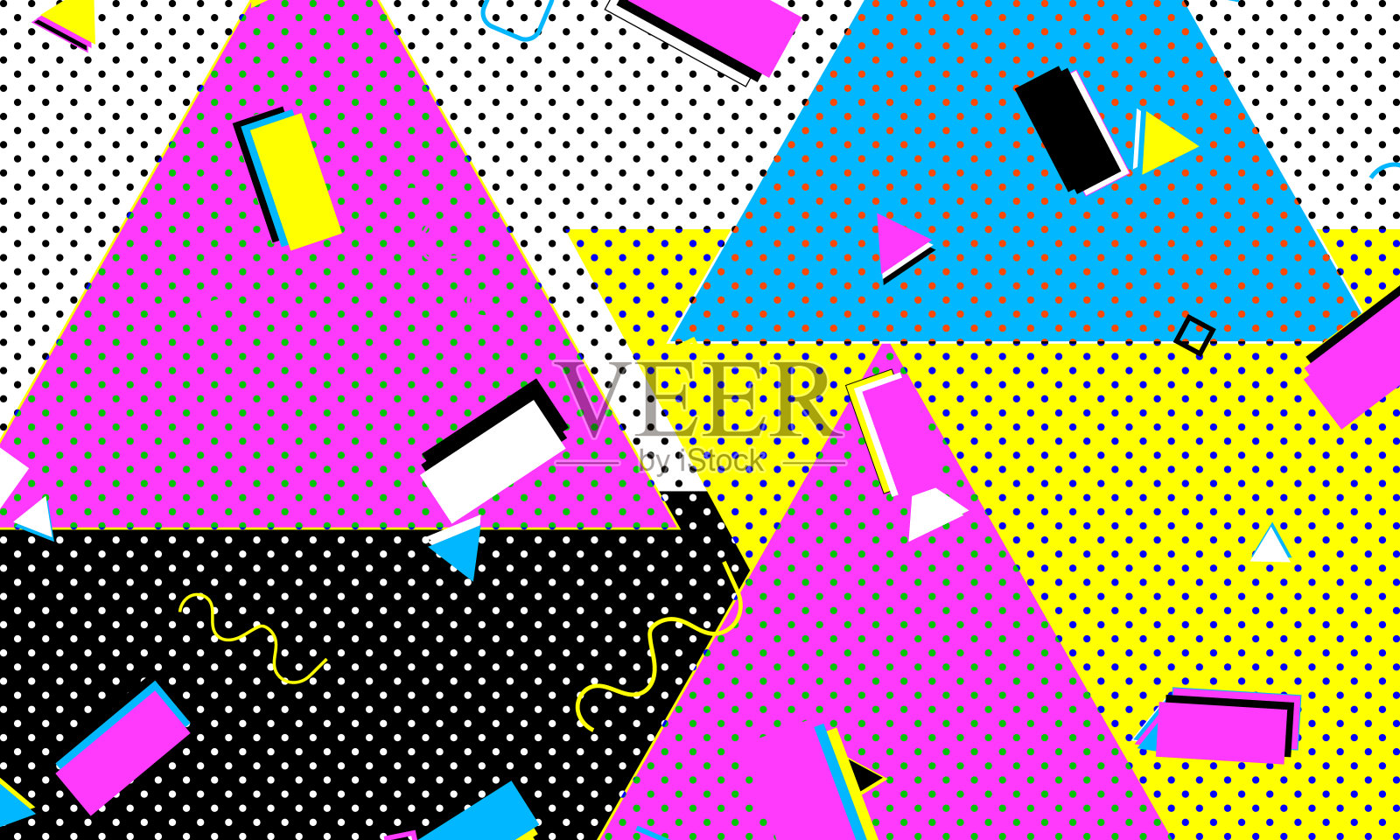 深粉红色的成分。乏味的东西。波普艺术。插画图片素材