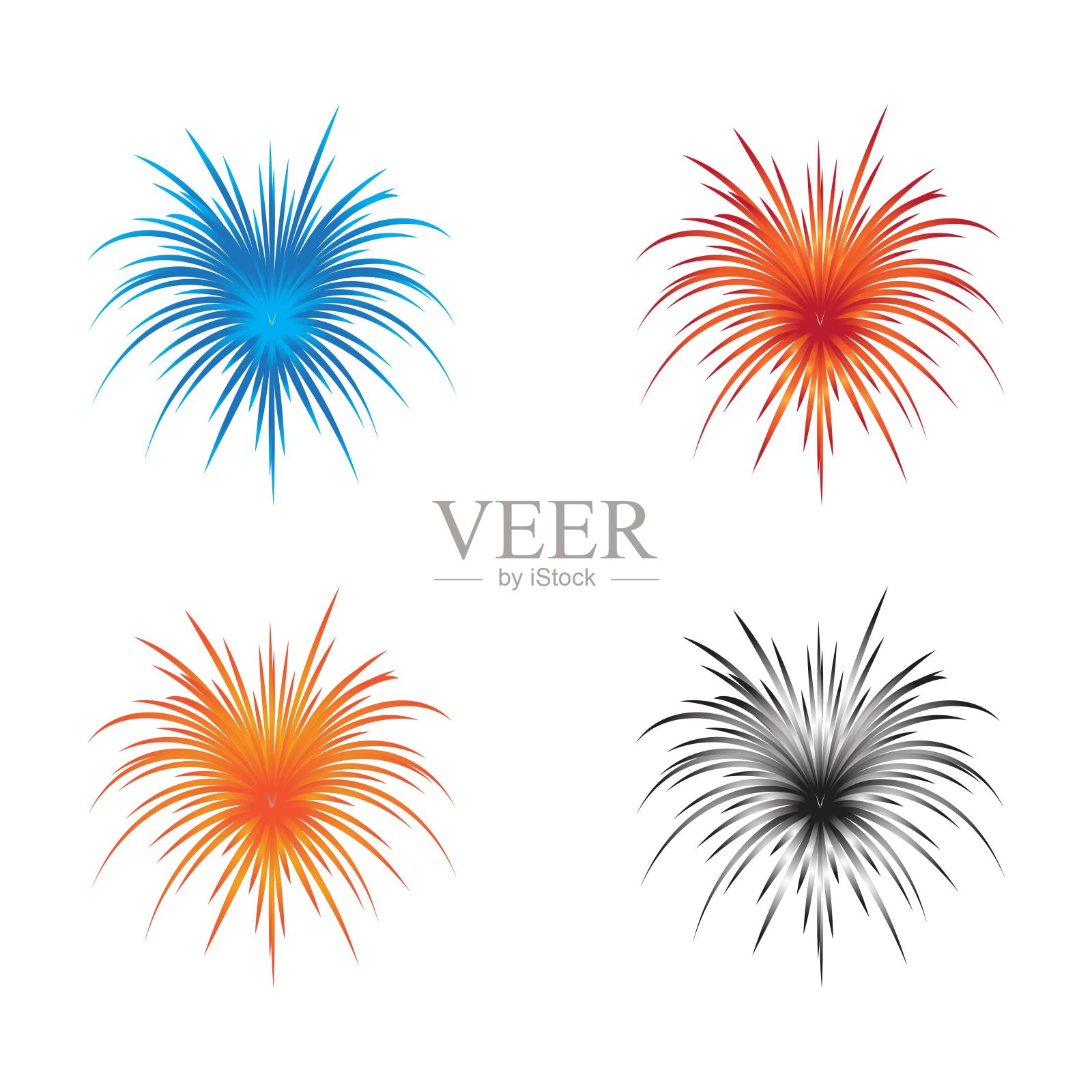 烟火标志矢量插画图片素材