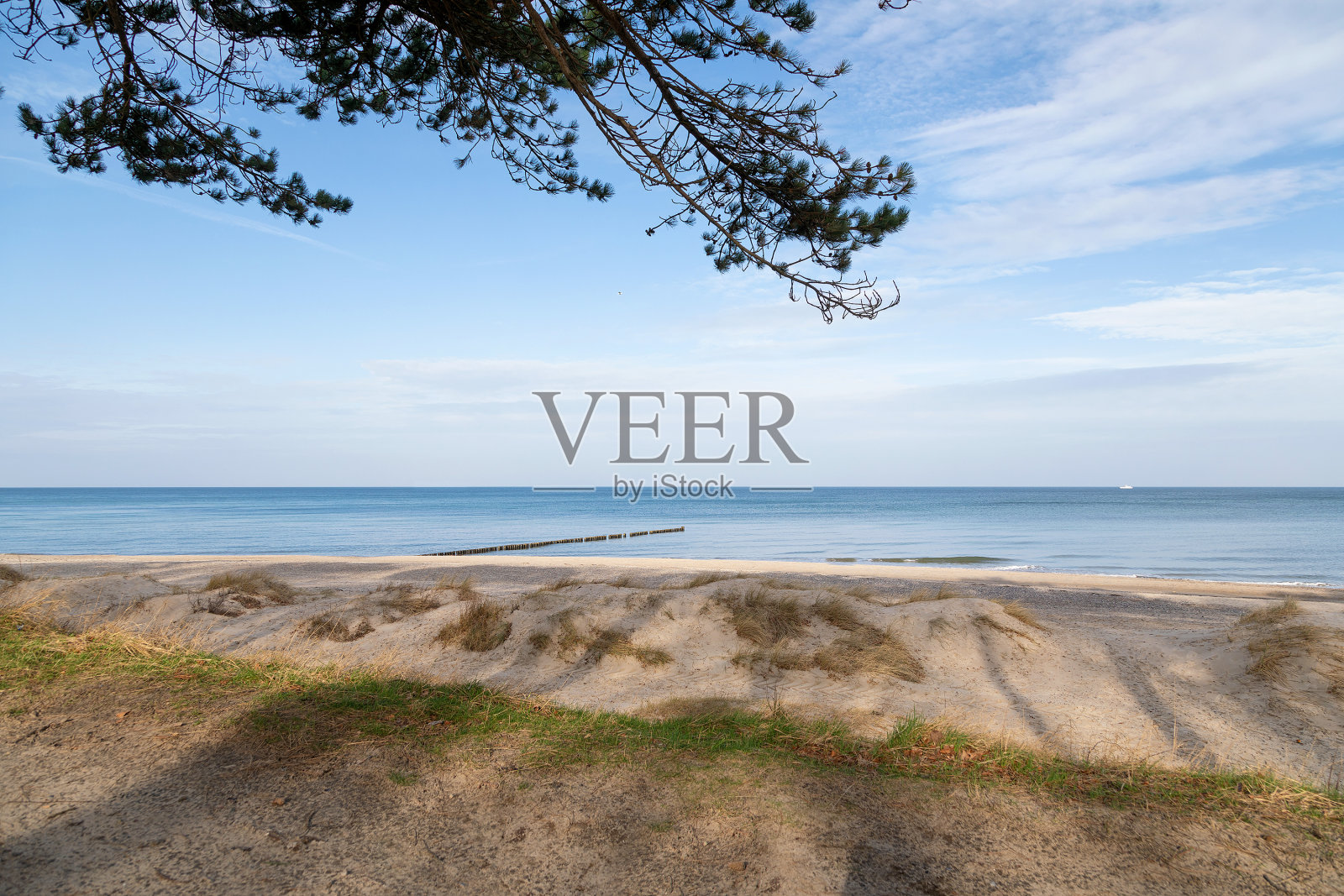 海滩上Warnemuende照片摄影图片